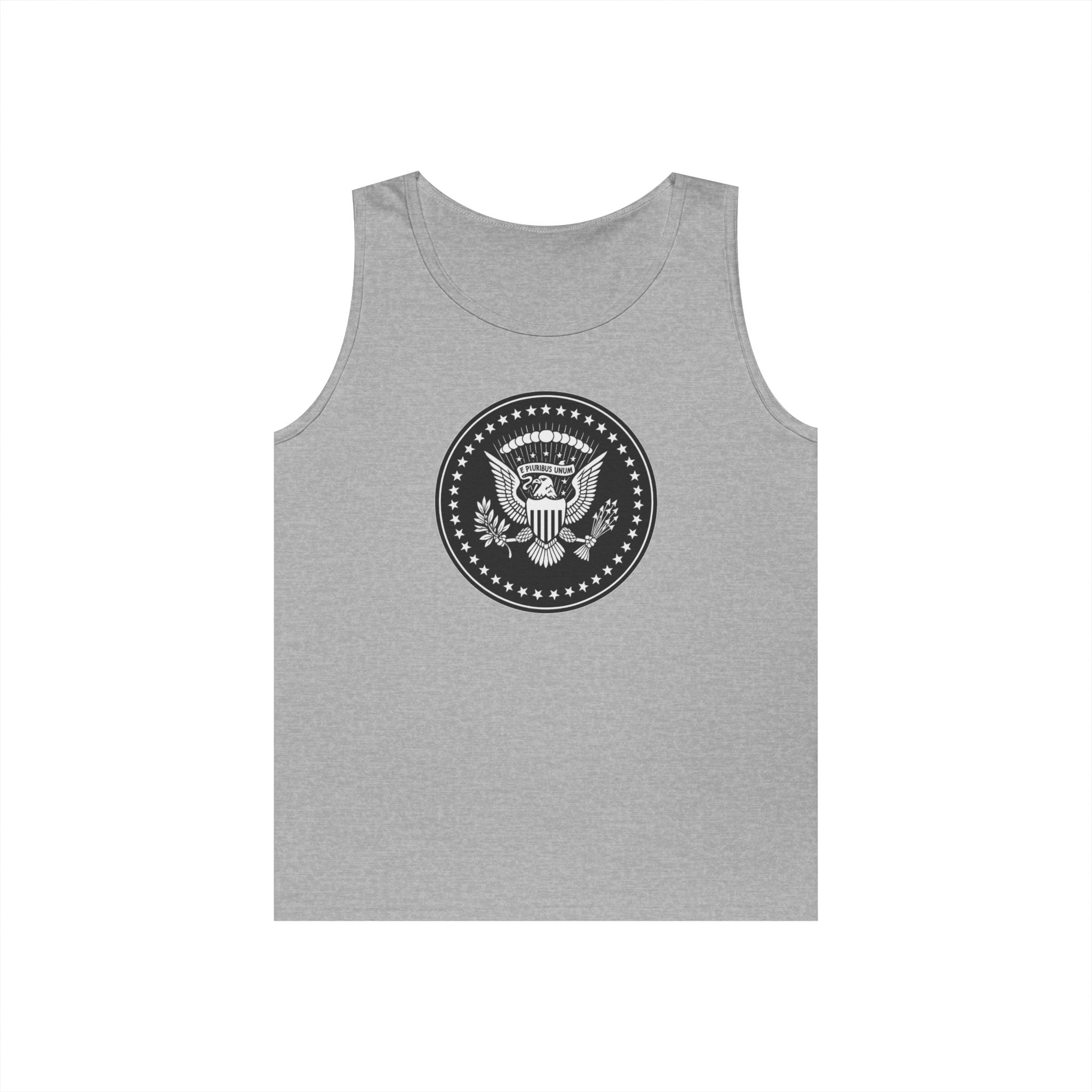 American Eagle Presidential Seal Black Design Unisex Heavy Cotton Tank Top