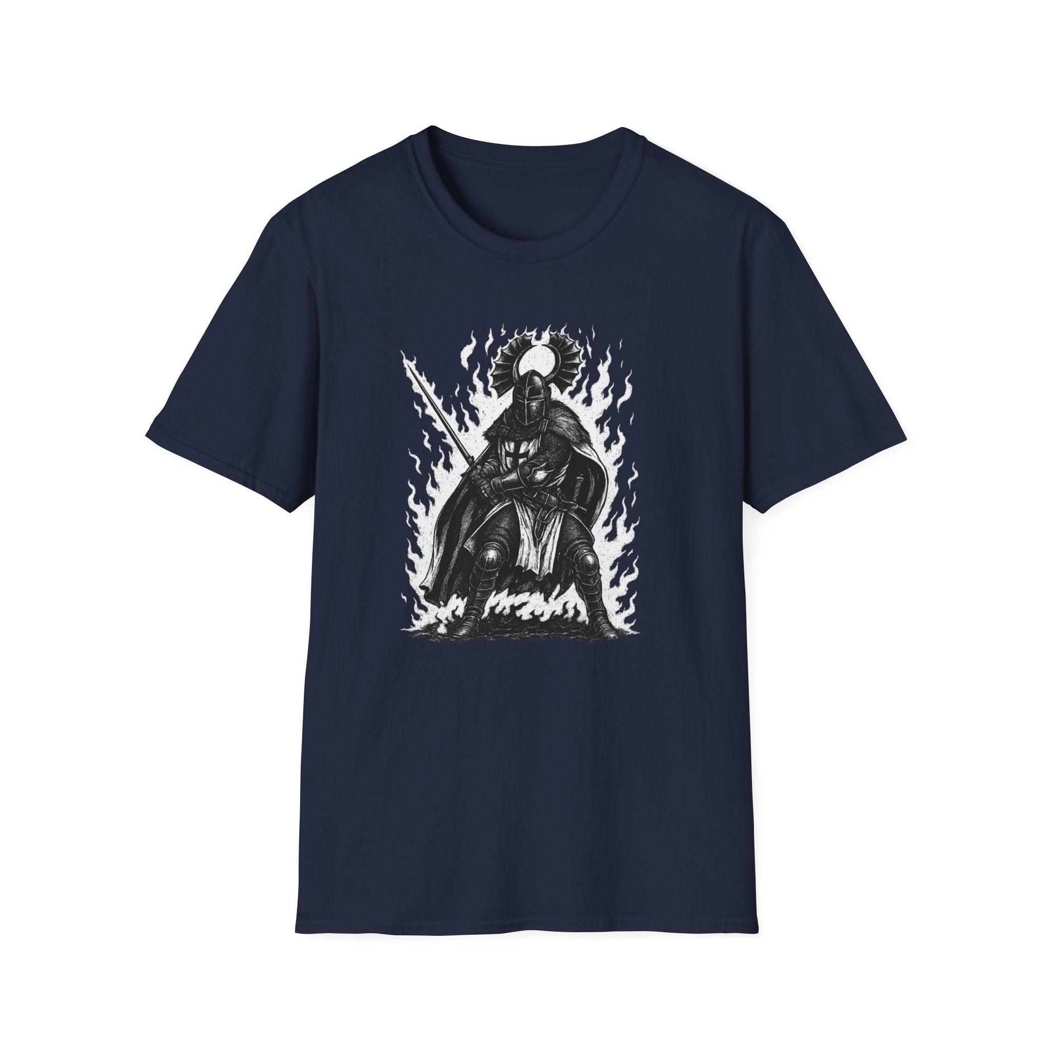 Teutonic Knight With Aura Soft Style Cotton Shirt T-Shirt