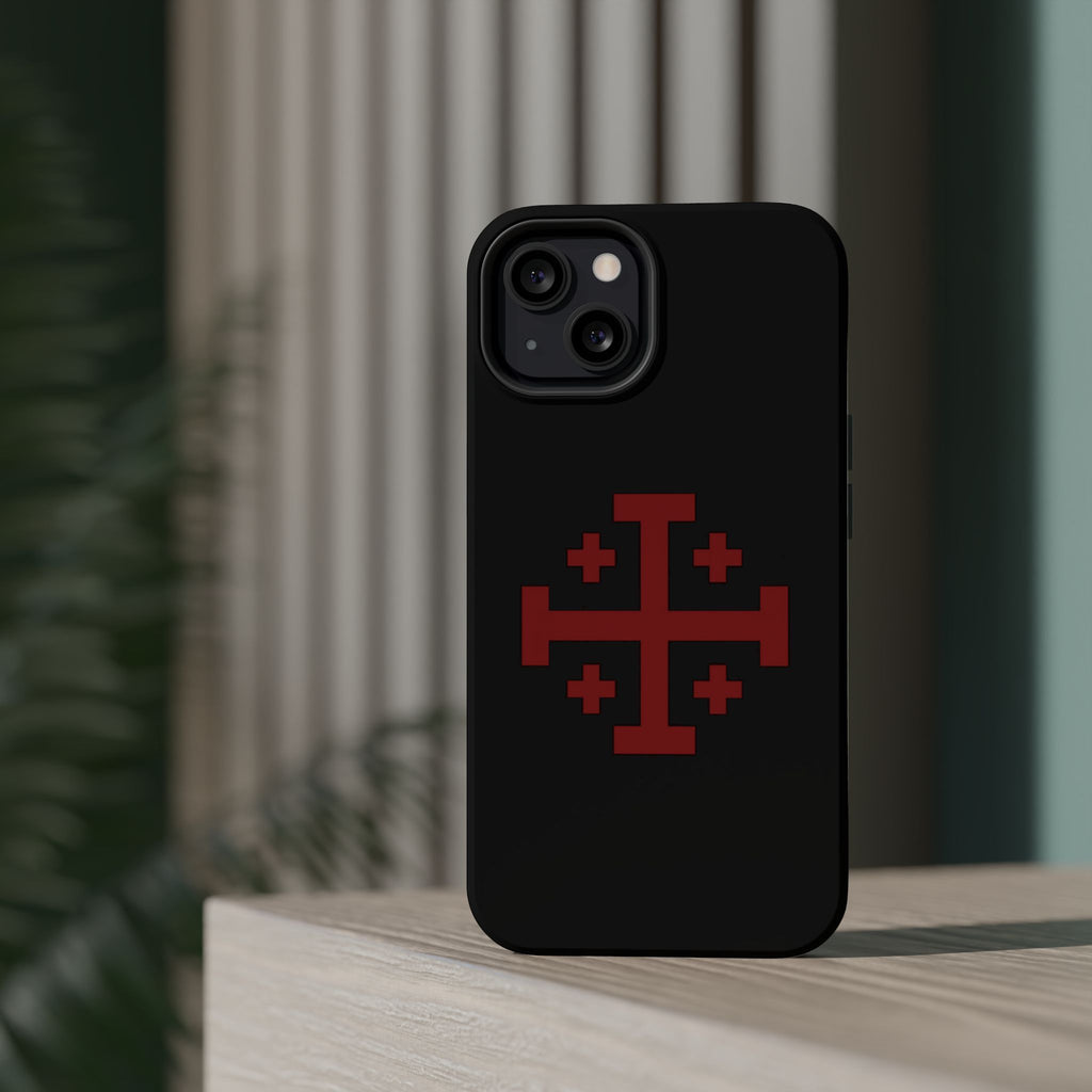 Cross Of Jerusalem Red Design Magnetic Impact-Resistant Cases