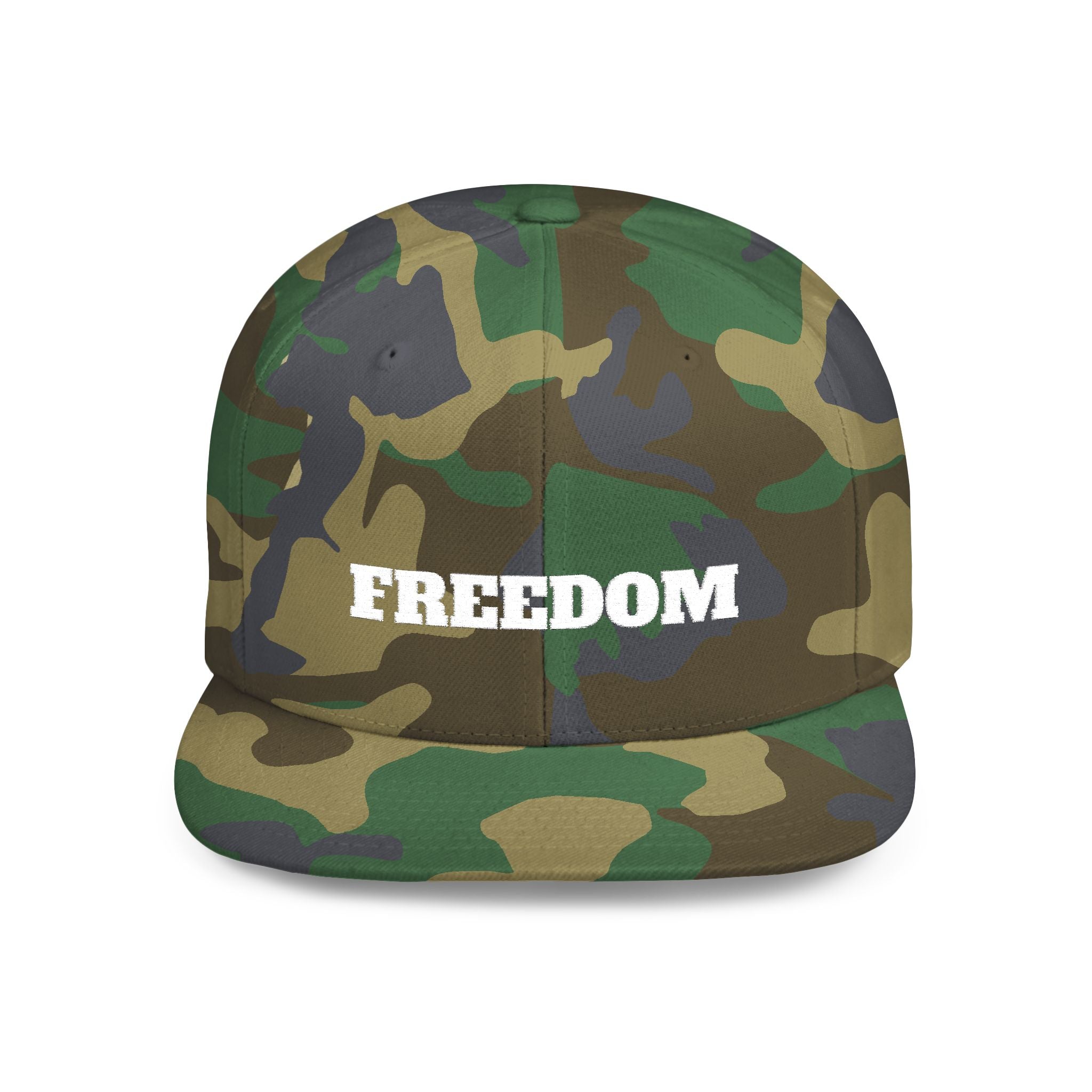 Freedom Flat Bill Snapback Cap, Freedom Adjustable Hat