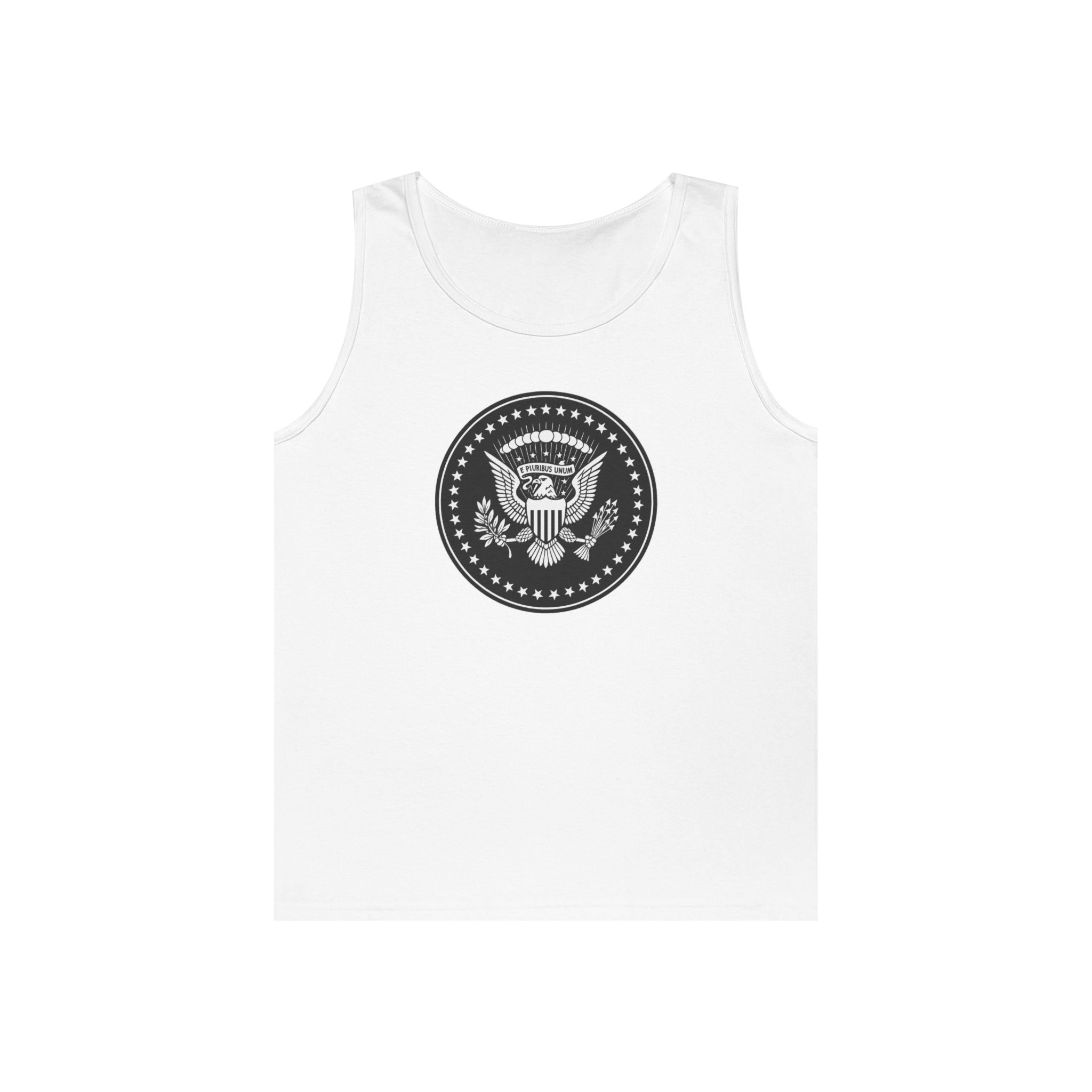 American Eagle Presidential Seal Black Design Unisex Heavy Cotton Tank Top