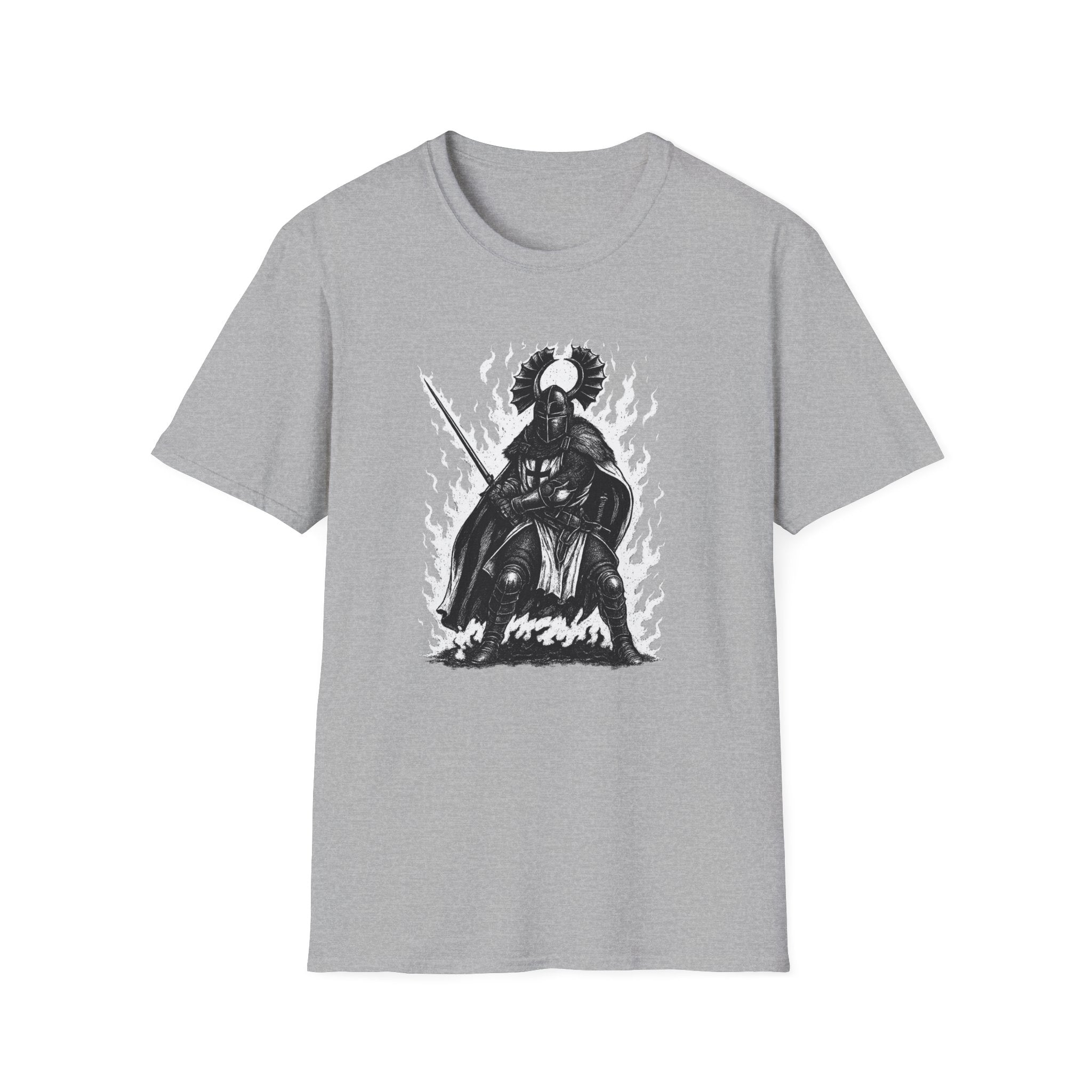 Teutonic Knight With Aura Soft Style Cotton Shirt T-Shirt
