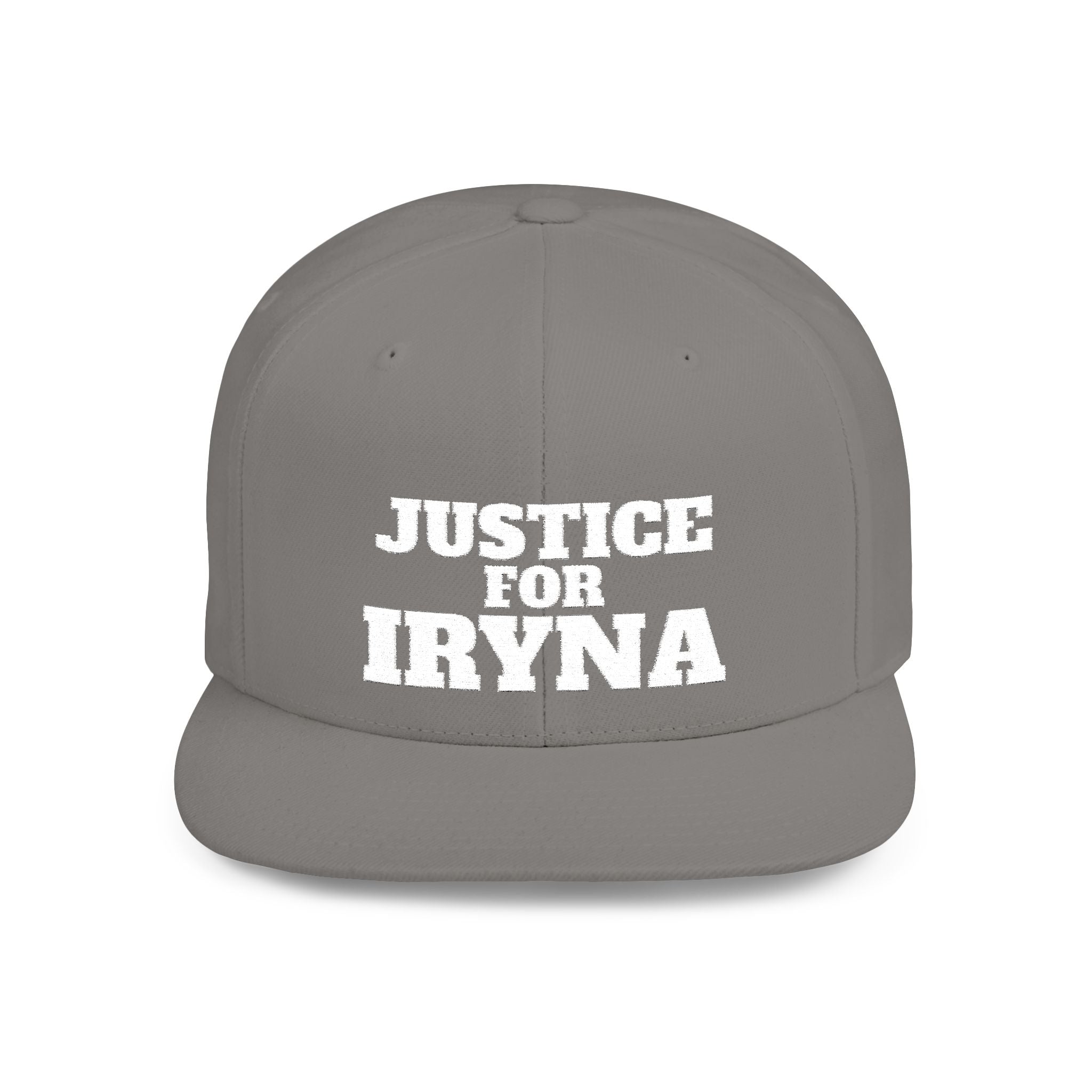 Justice for Iryna Flat Bill Snapback Hat, Statement Cap,