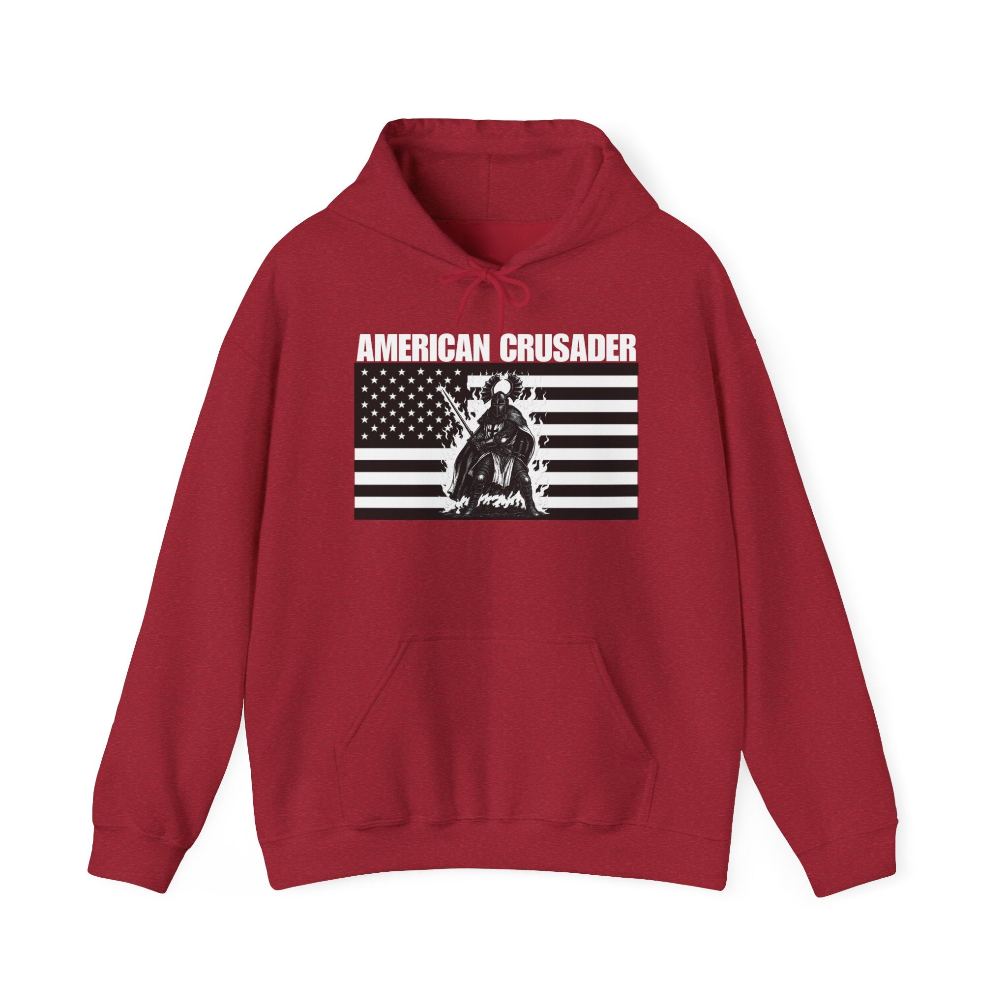 American Crusader Graphic Alt Design Pull Over Hoodie Sweatshirt