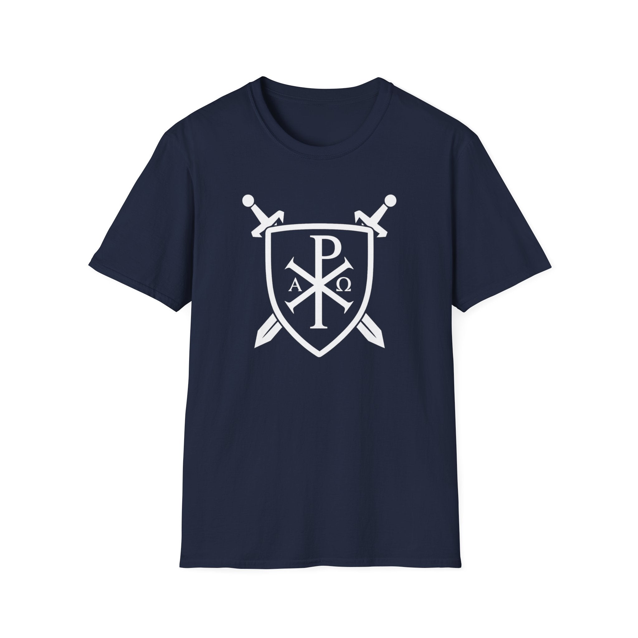 Unique Pi Chi Rho Crest Shield White Design Softstyle T-Shirt