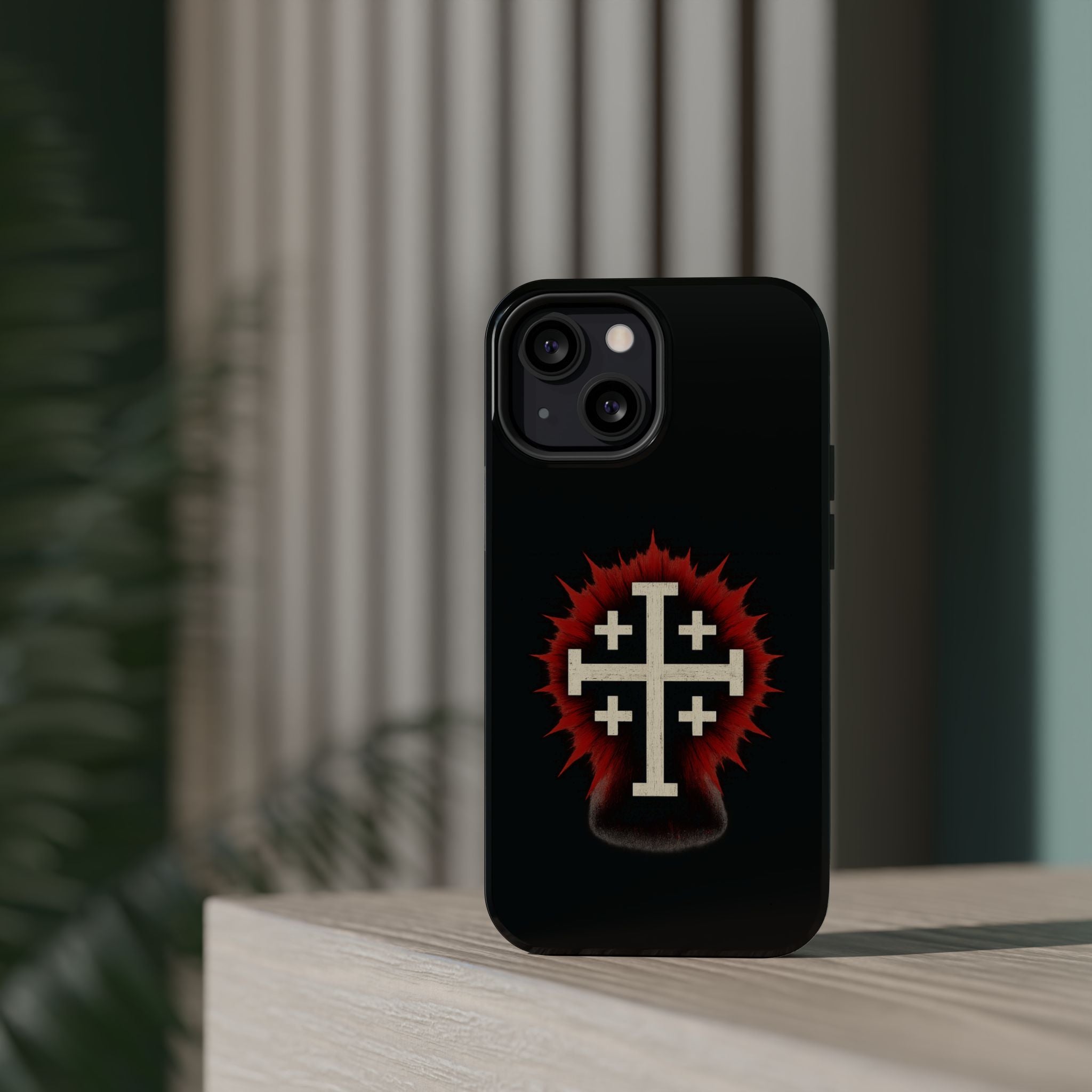 Cross Graphic Impact-Resistant Magnetic Phone Case