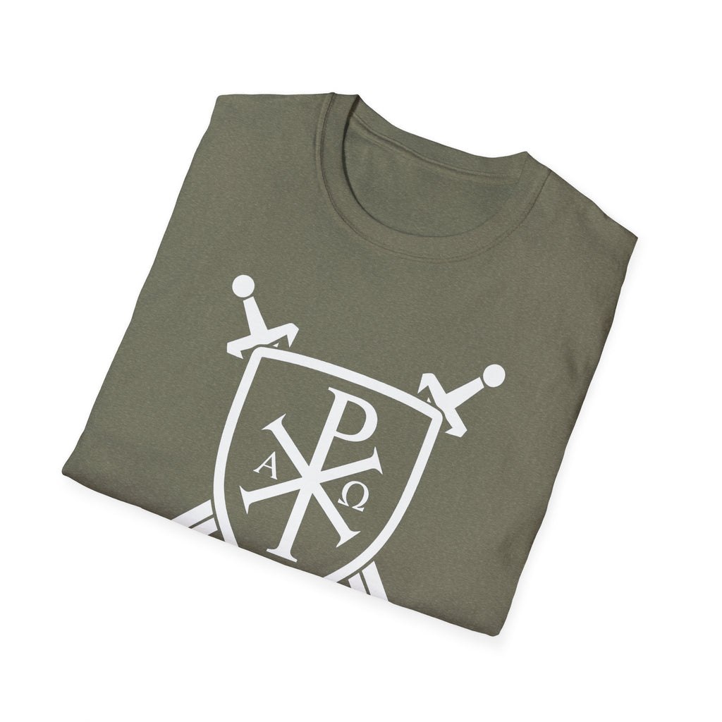 Unique Pi Chi Rho Crest Shield White Design Softstyle T-Shirt