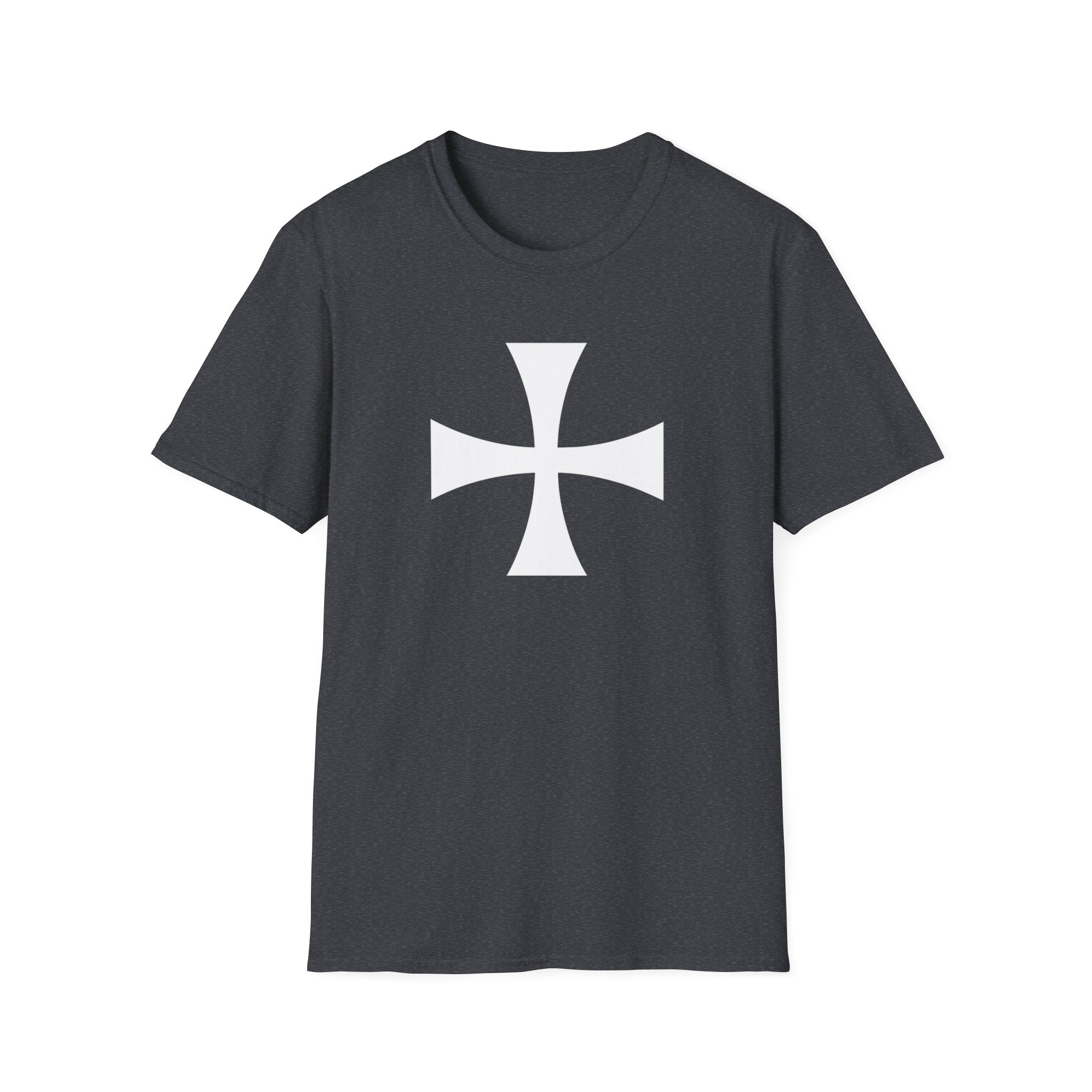 Teutonic Cross White Softstyle Cotton T-Shirt