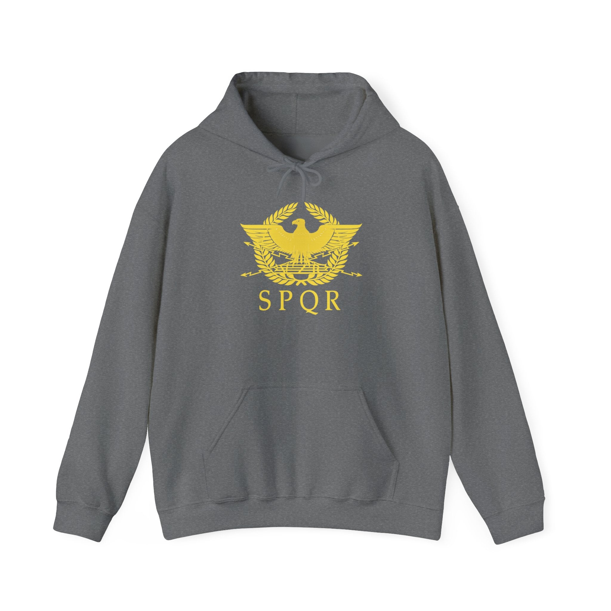 Roman SPQR Eagle Graphic Pull Over Hoodie Sweatshirt