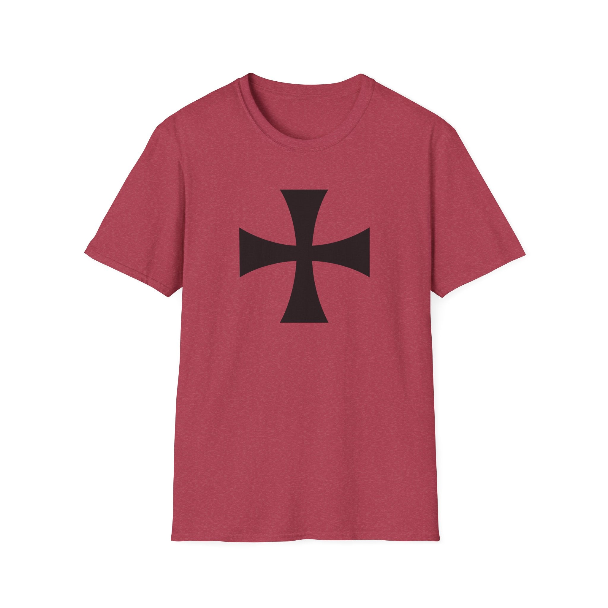 Teutonic Cross Black Design Softstyle Cotton T-Shirt