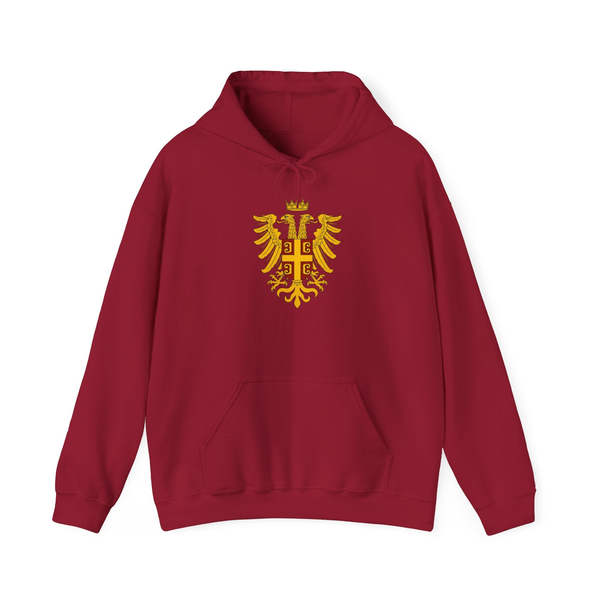 Byzantine Eagle Crest Graphic Pull Over Hoodie Sweatshirt