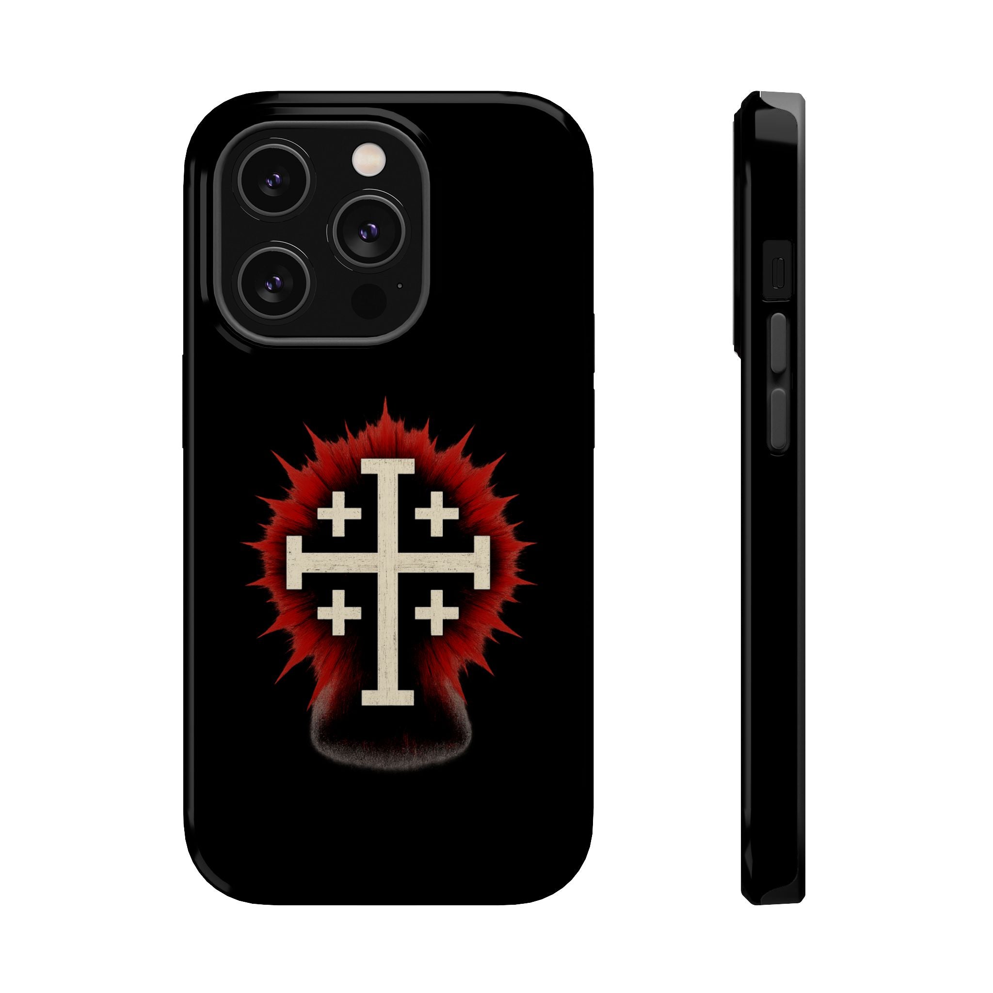 Cross Graphic Impact-Resistant Magnetic Phone Case