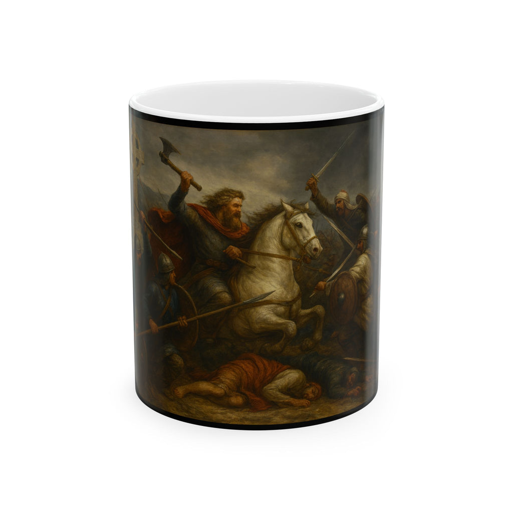 Historic Battle Battle of Tours Charles "The Hammer" Martel Painting Ceramic Mug