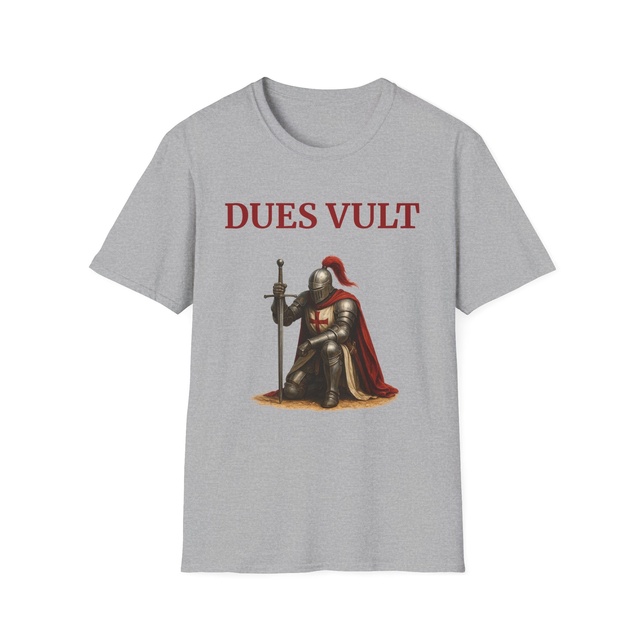 Inspirational Dues Vult Crusader T-Shirt for Knights