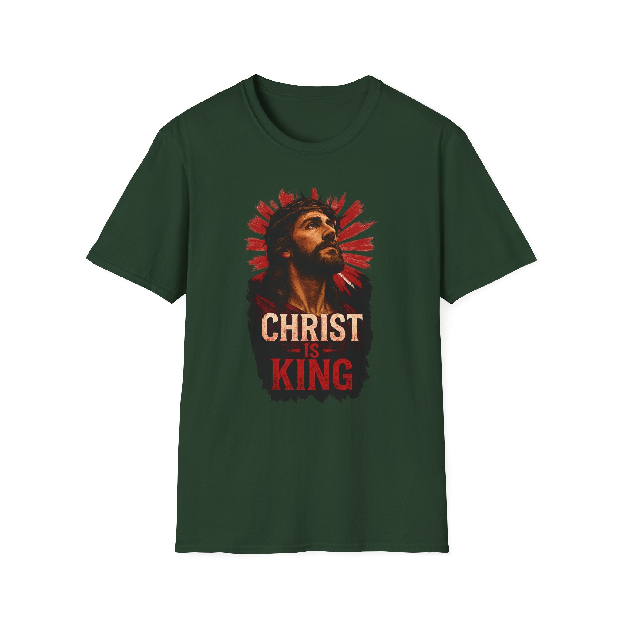 Christ is King Unisex Softstyle T-Shirt Alt Design