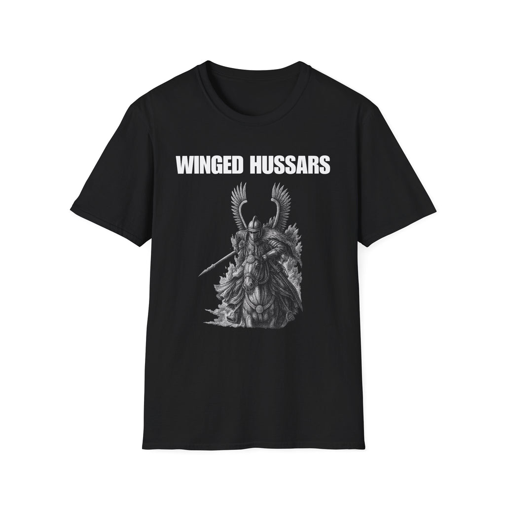 Winged Hussar White Design Softstyle Cotton T-Shirt