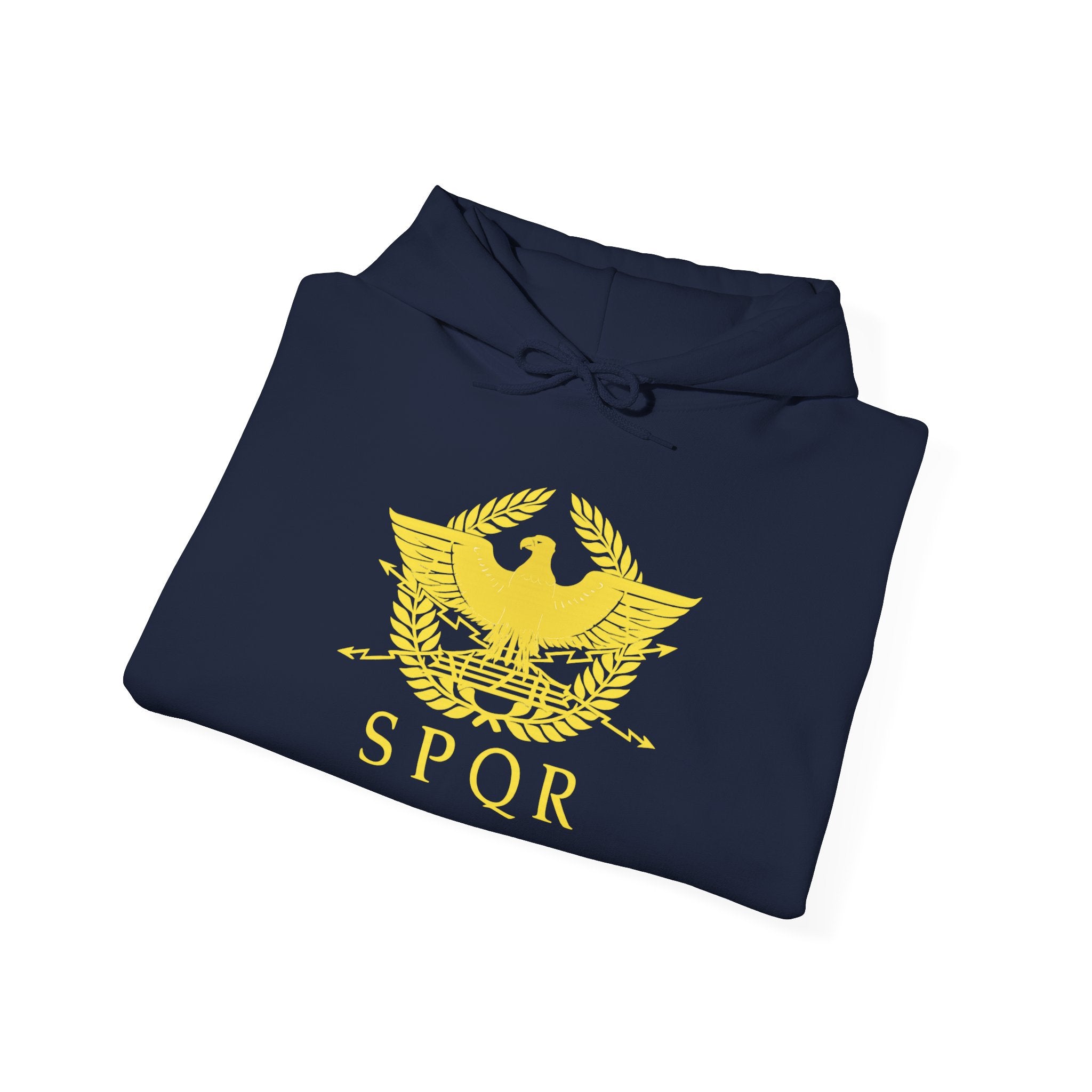 Roman SPQR Eagle Graphic Pull Over Hoodie Sweatshirt