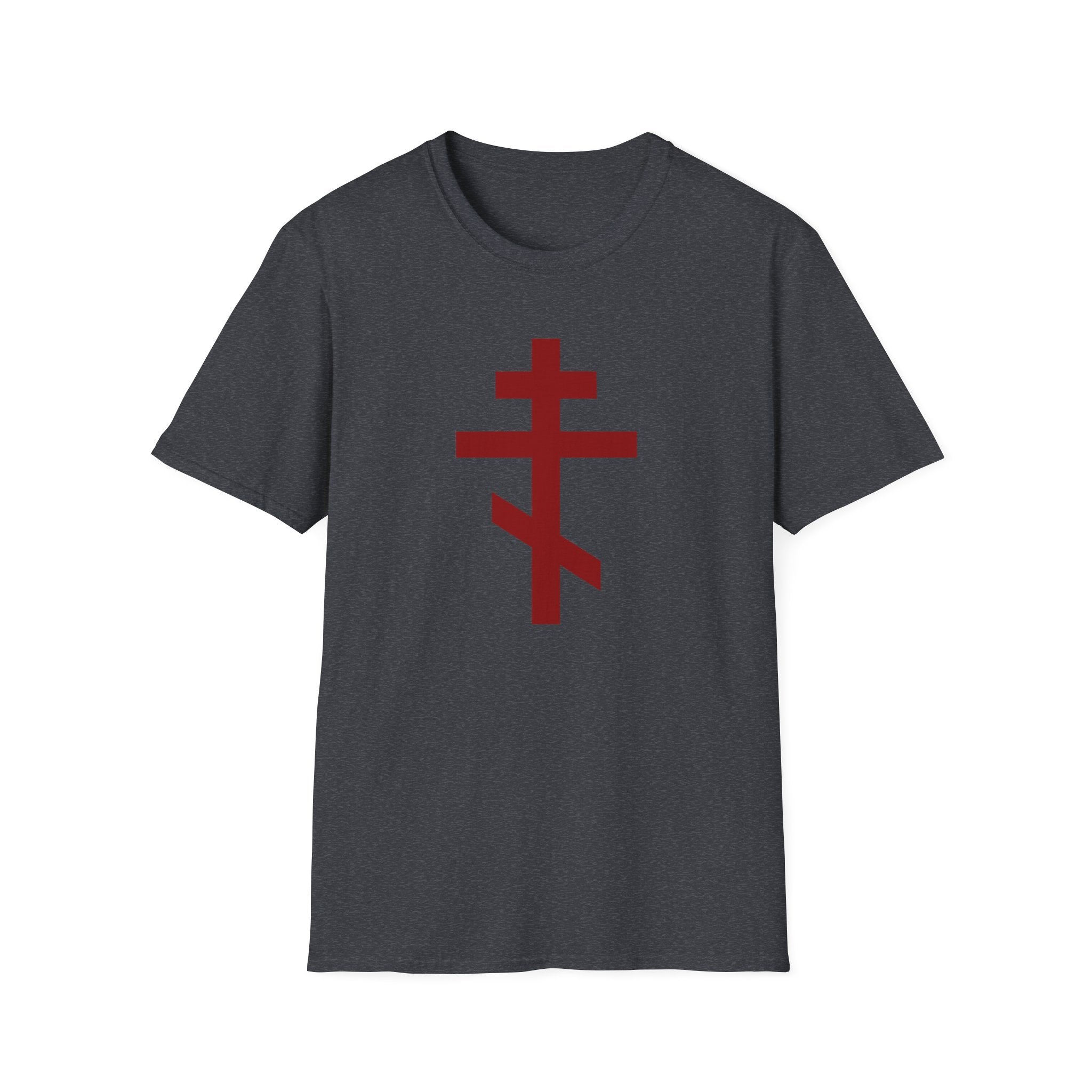 Crucifix Red Unisex Cotton Softstyle T-Shirt