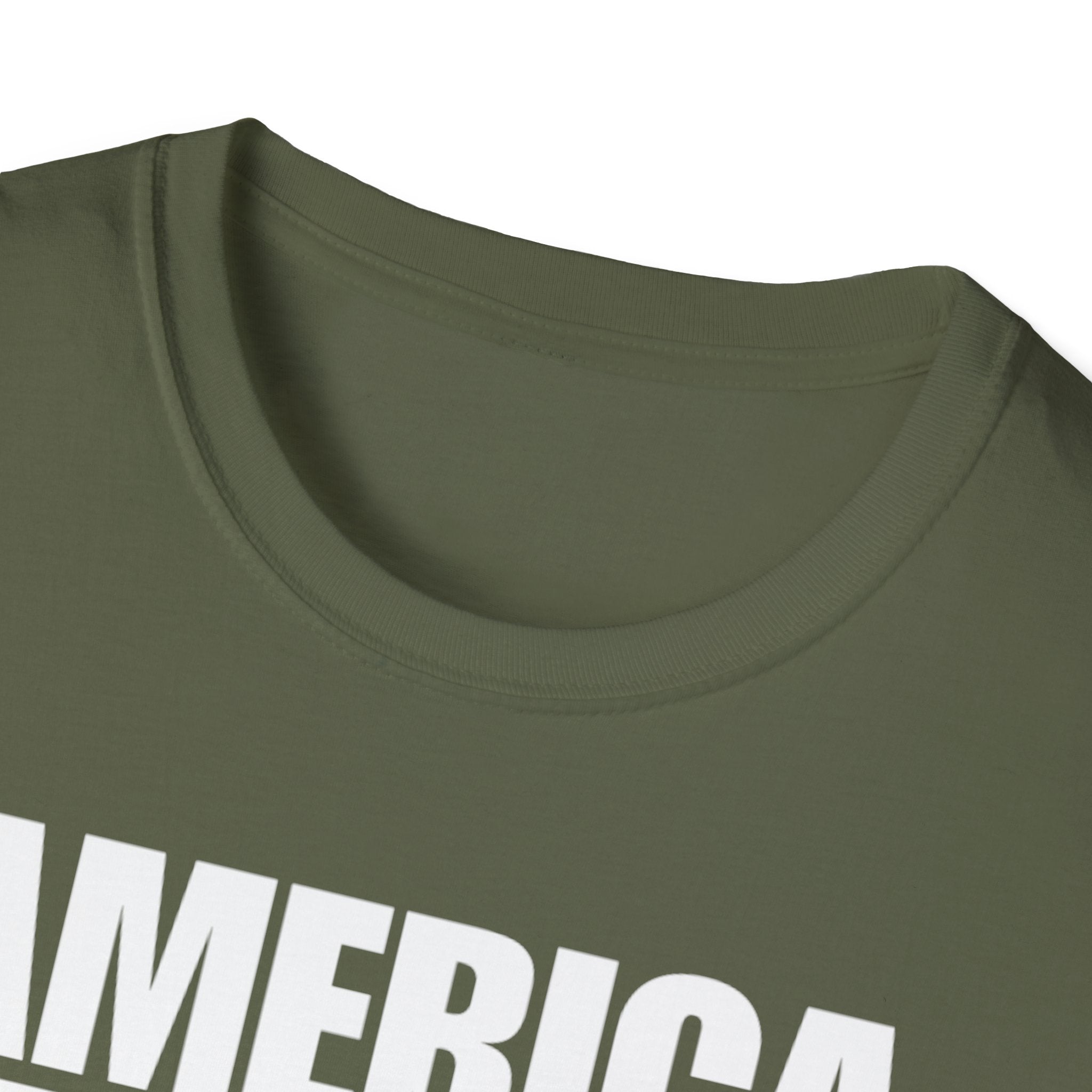 America First American Flag Softstyle Cotton Shirt T-Shirt