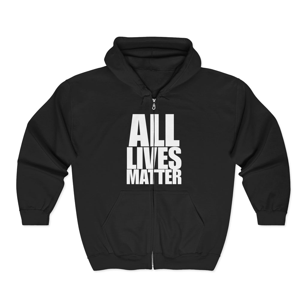 ALL LIVES MATTER Unisex Full Zip Up Hoodie