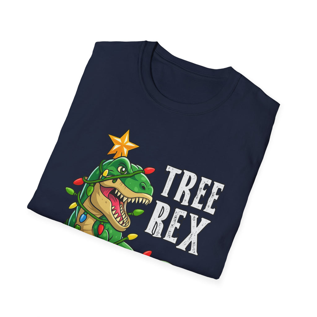 Christmas Tree Rex T-Shirt | Funny Dinosaur Holiday Tee | Festive Graphic Shirt