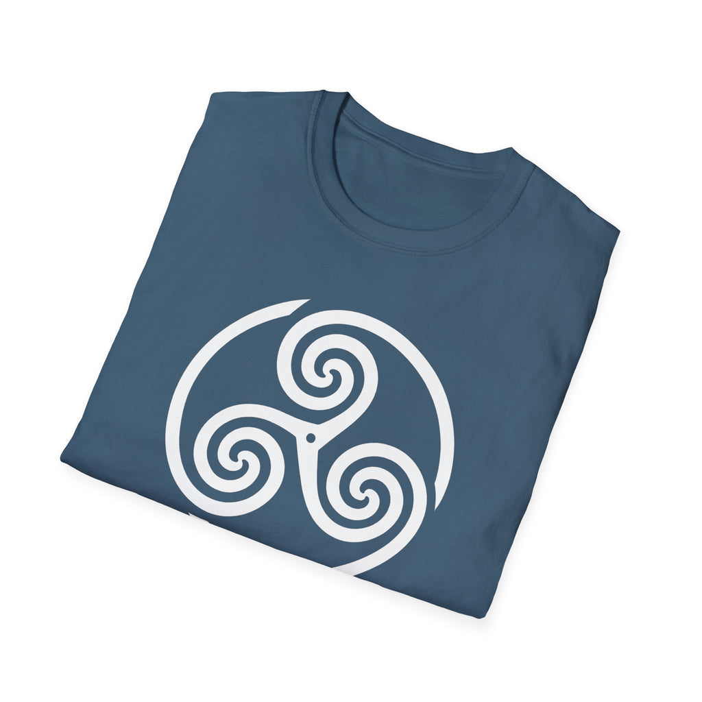 Celtic Spiral Triskele Symbol Alt Design White Unisex Tank Top