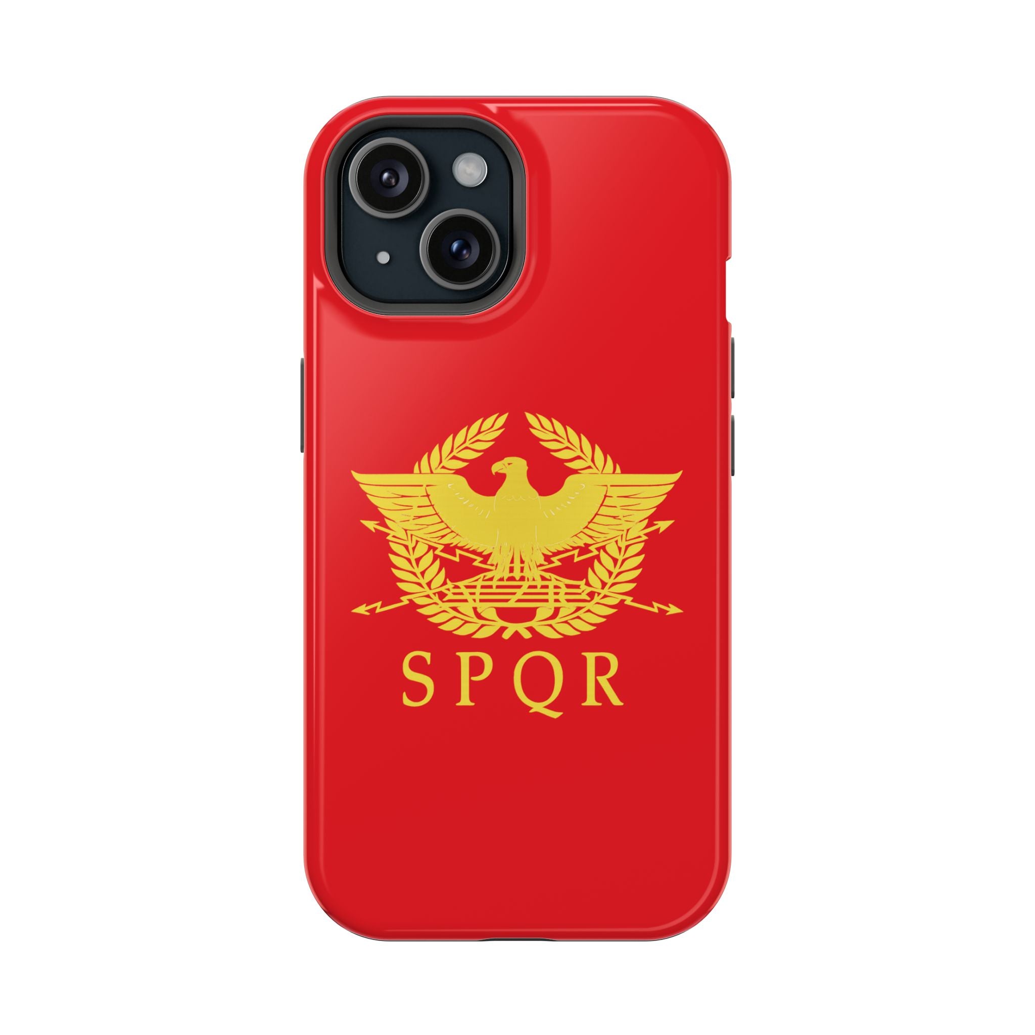 SPQR Gold Roman Eagle Symbol Red Magnetic Impact-Resistant Cases