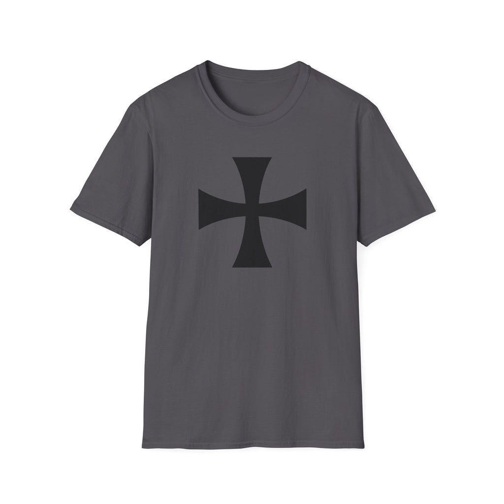 Teutonic Cross Black Design Softstyle Cotton T-Shirt