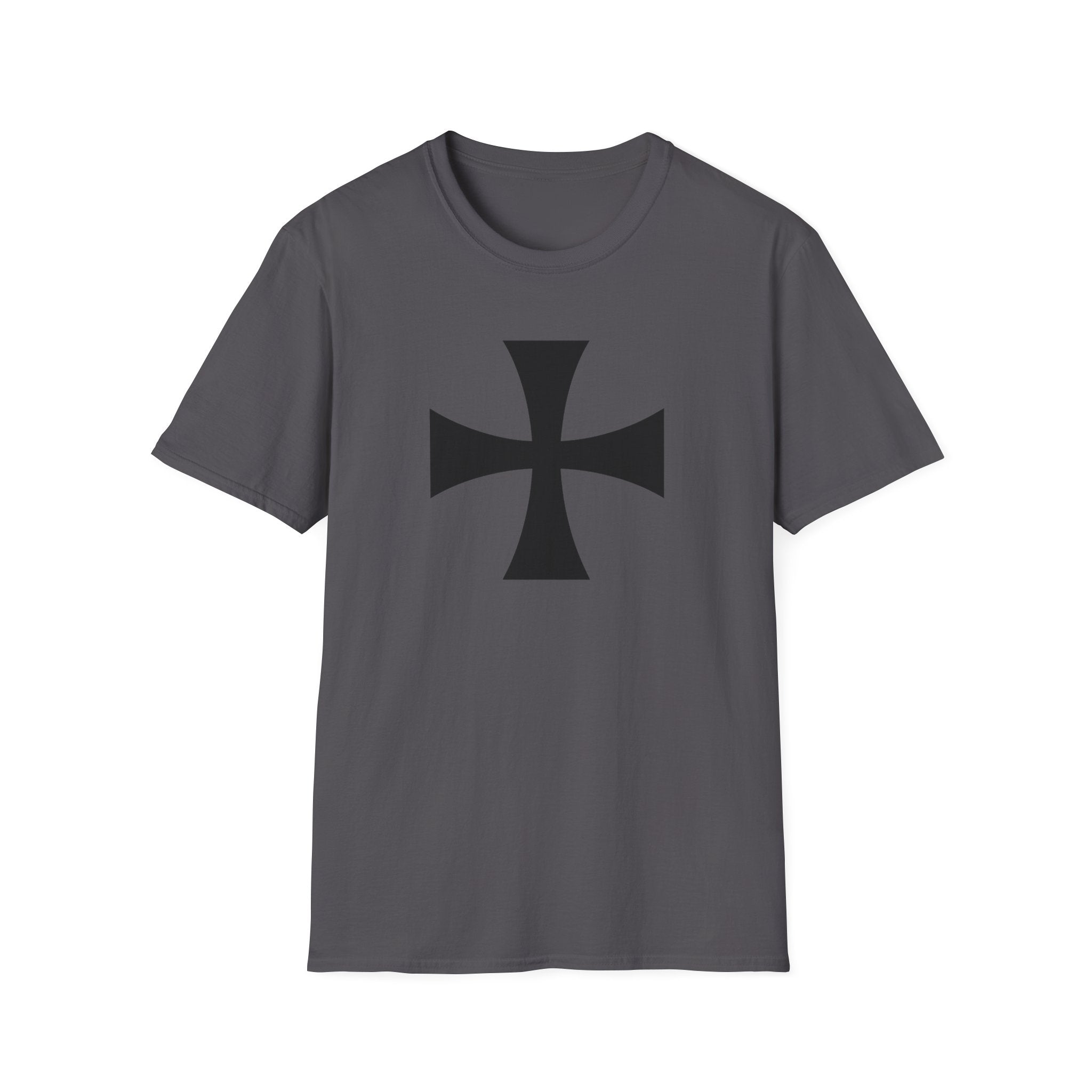 Teutonic Cross Black Design Softstyle Cotton T-Shirt