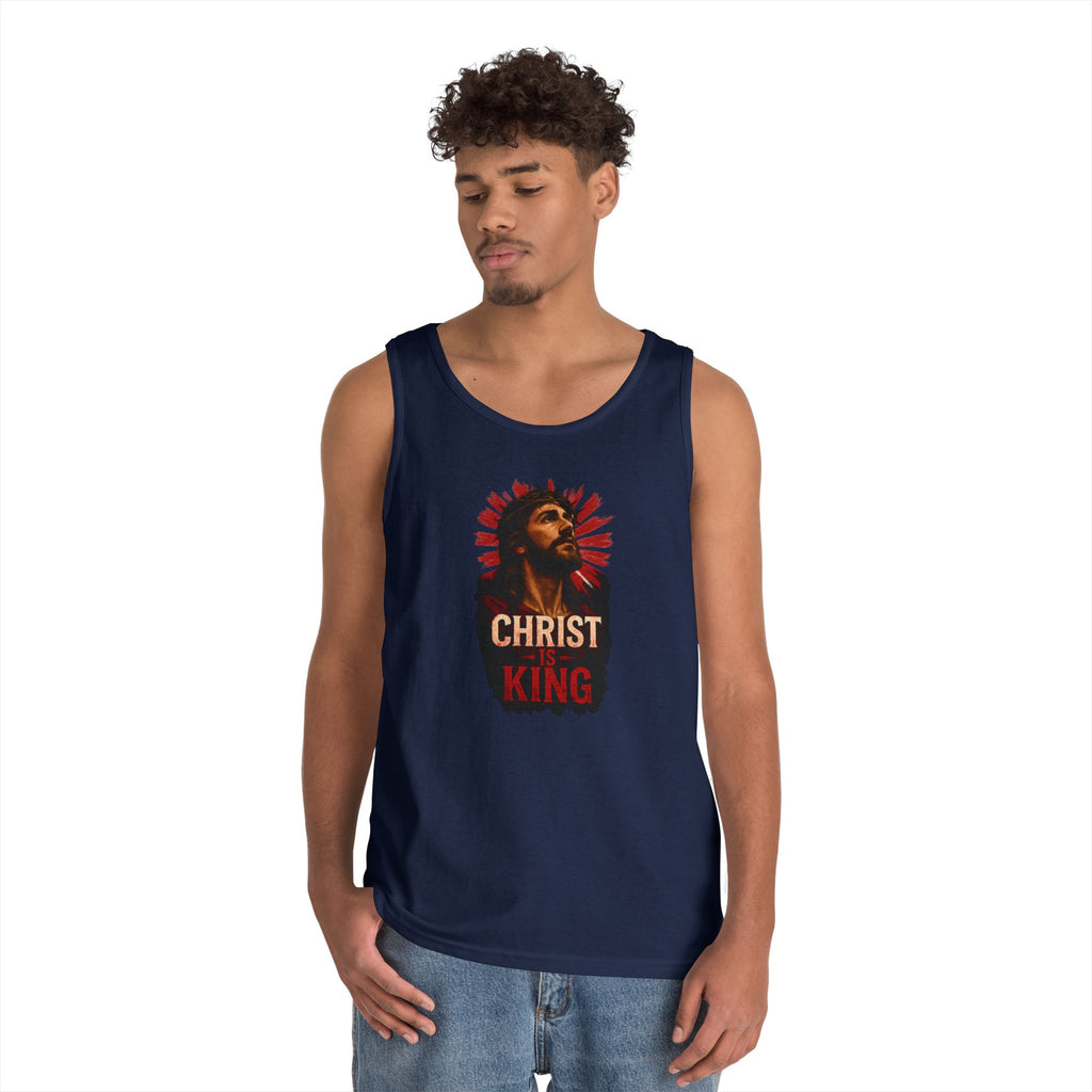Christ is King Heavy Cotton Tank Top