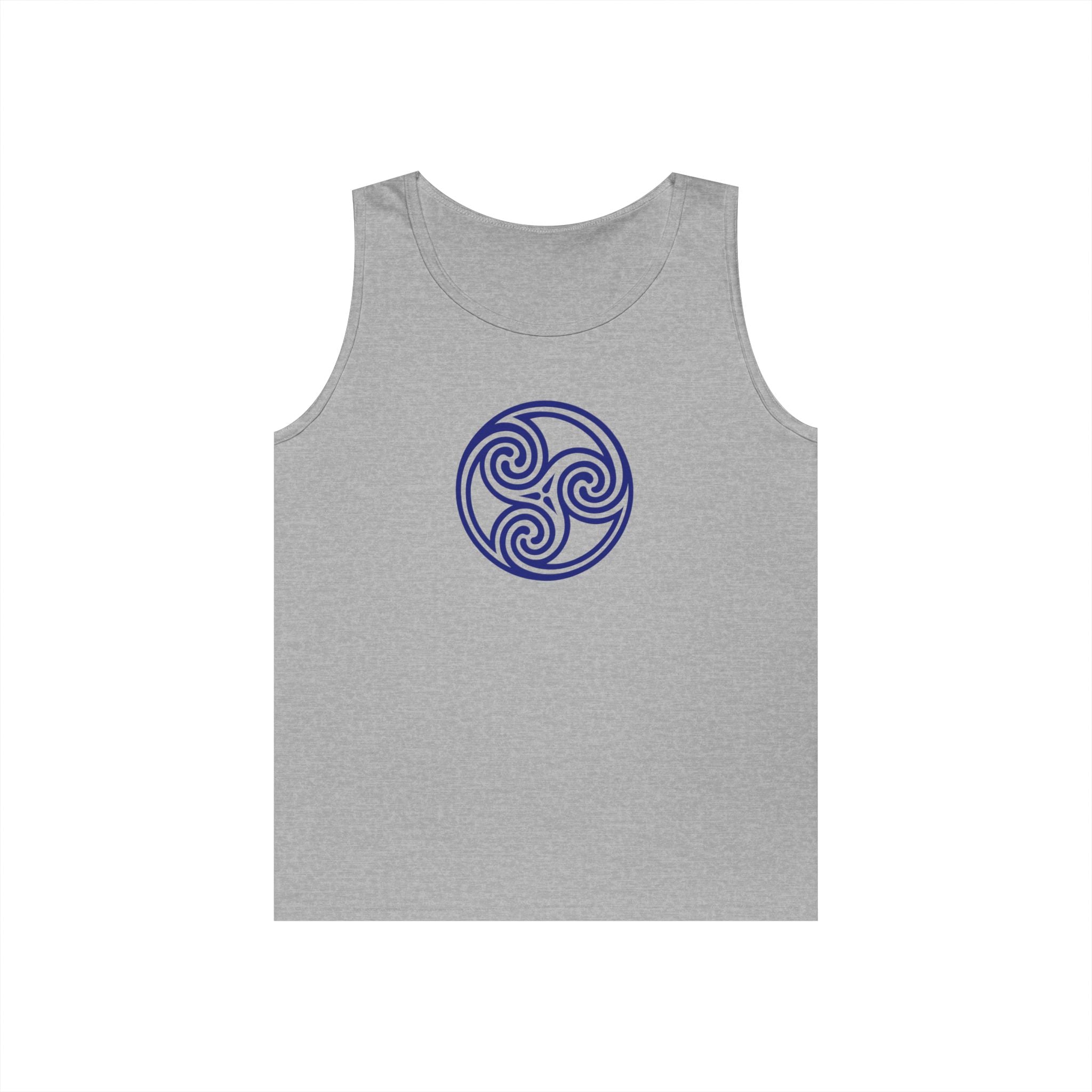 Celtic Spiral Triskele Symbol Blue Unisex Tank Top