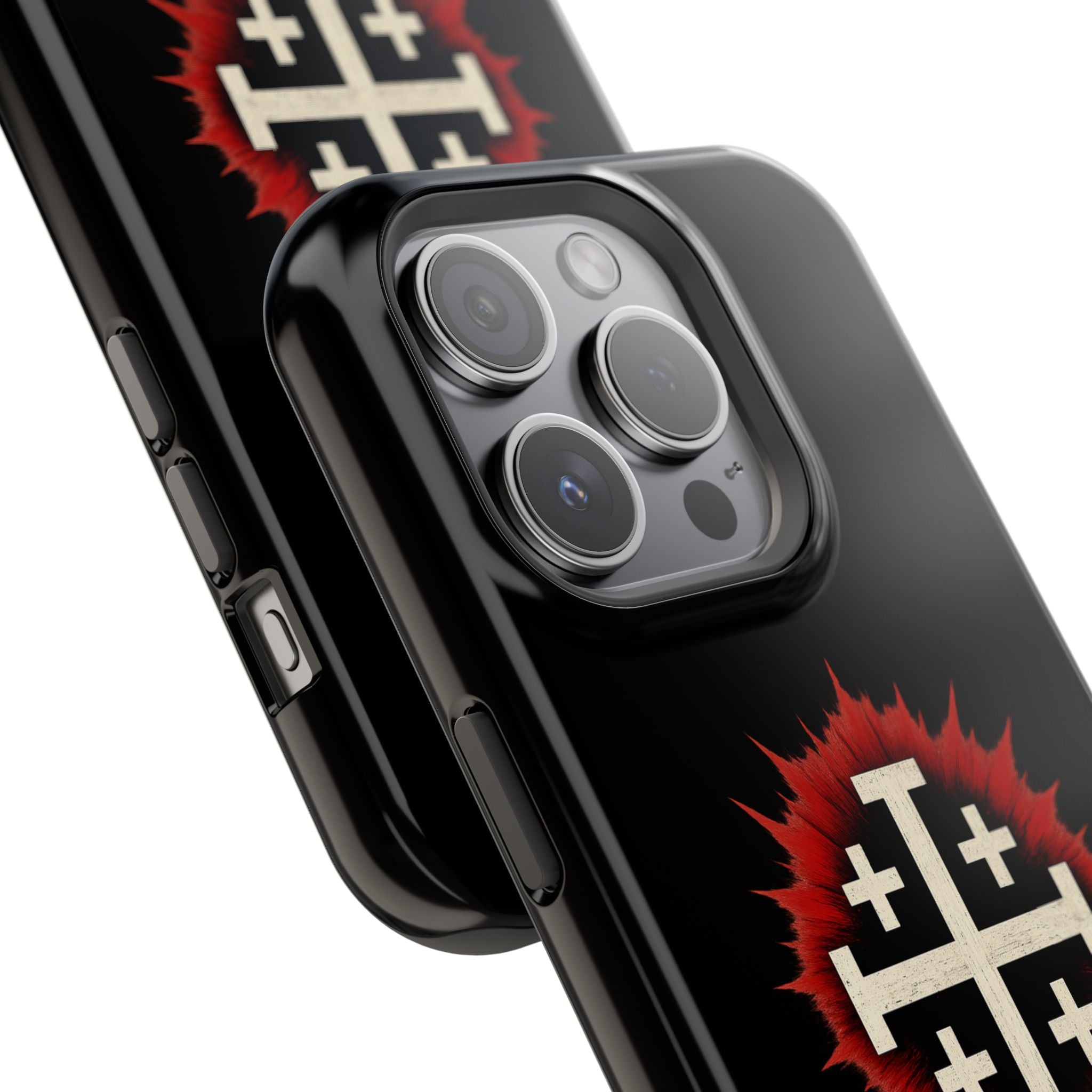 Cross Graphic Impact-Resistant Magnetic Phone Case