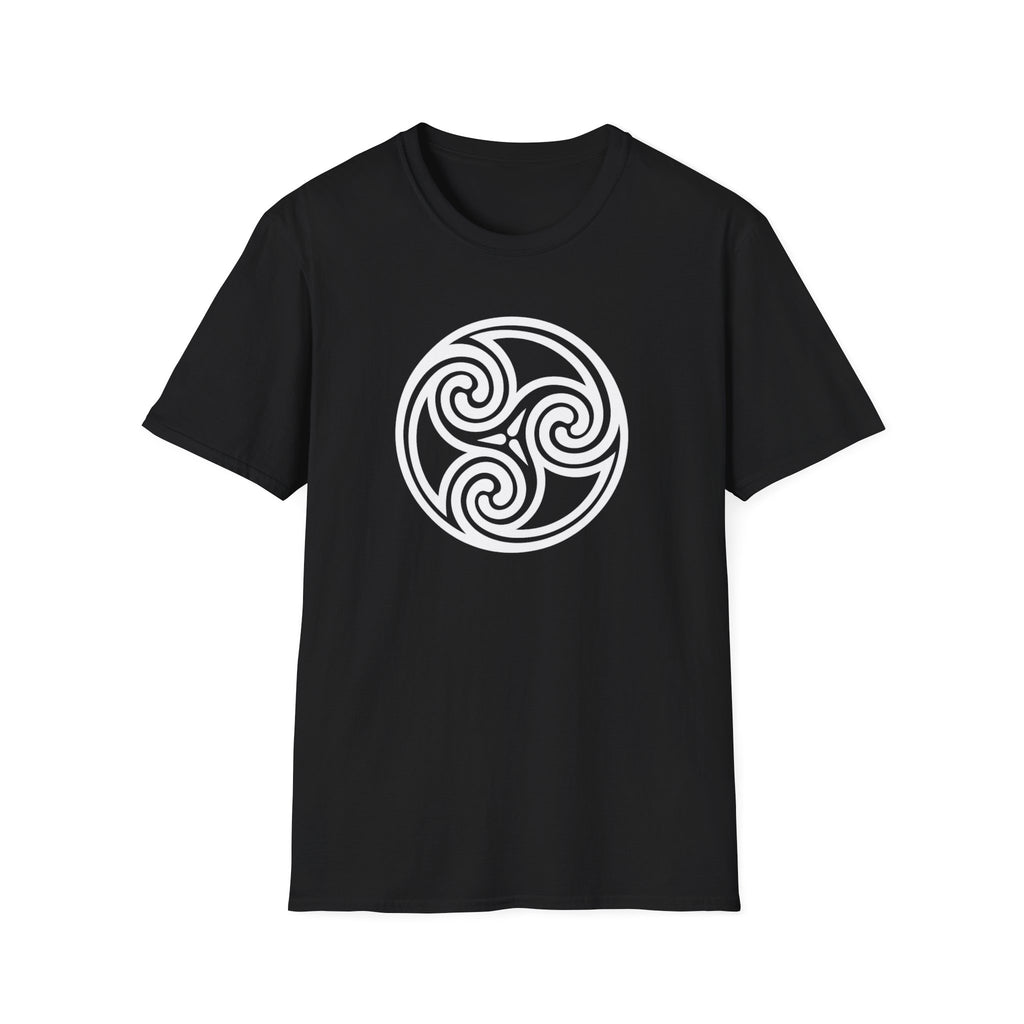 Triskele Trinity Symbol White Design Softstyle T-Shirt