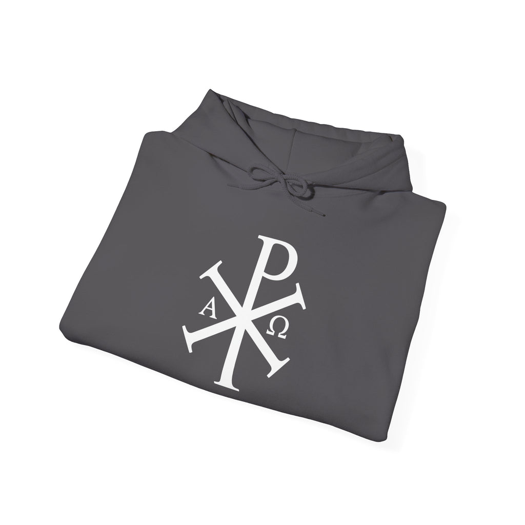 Pi Chi Rho White Design Graphic Pull Over Hoodie Sweatshirt