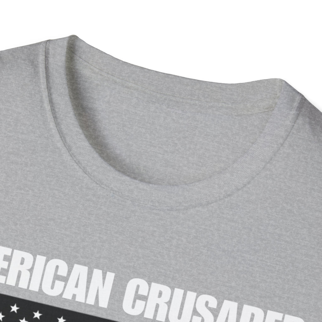 American Crusader Black and White Alt Design Softstyle Cotton Shirt T-Shirt