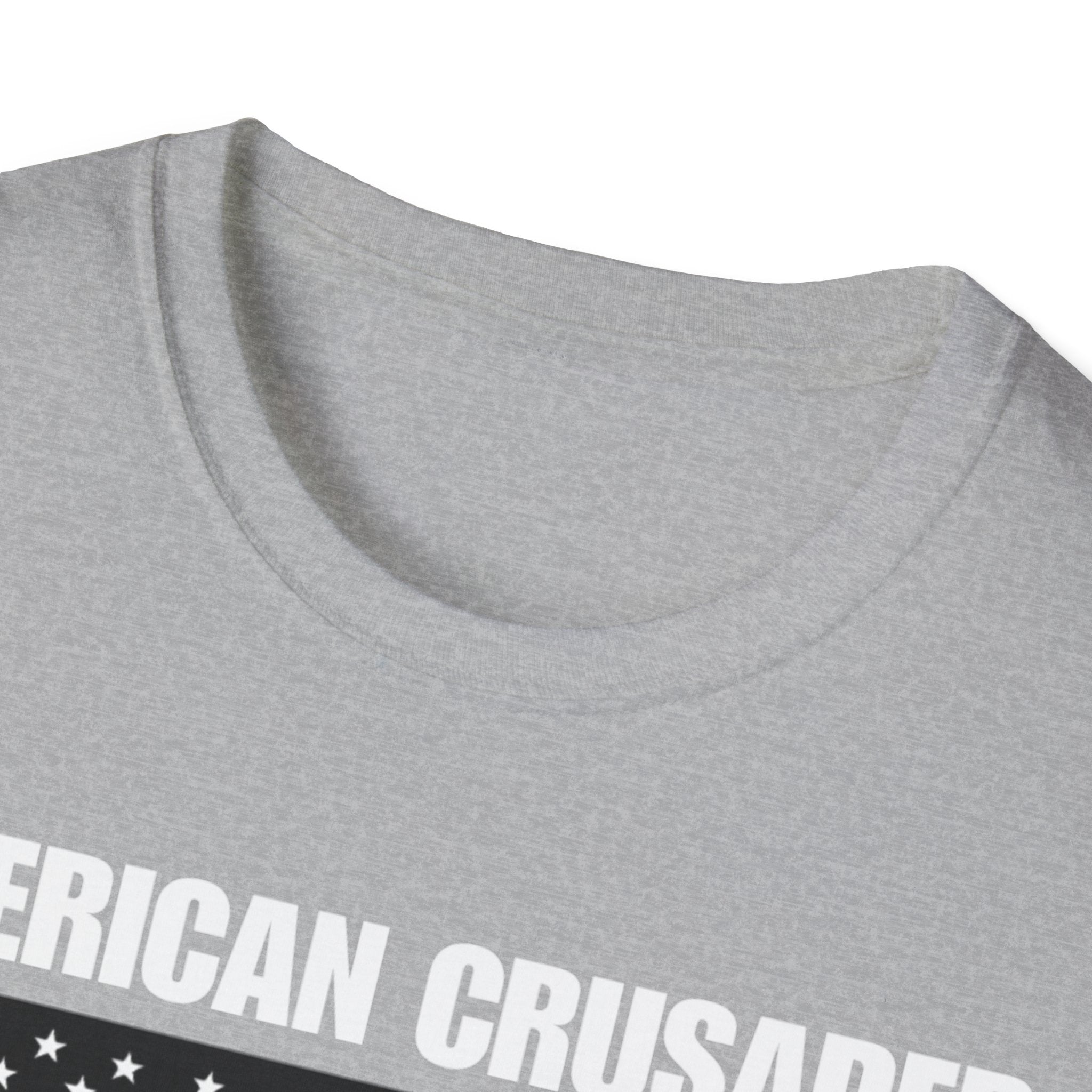 American Crusader Black and White Alt Design Softstyle Cotton Shirt T-Shirt