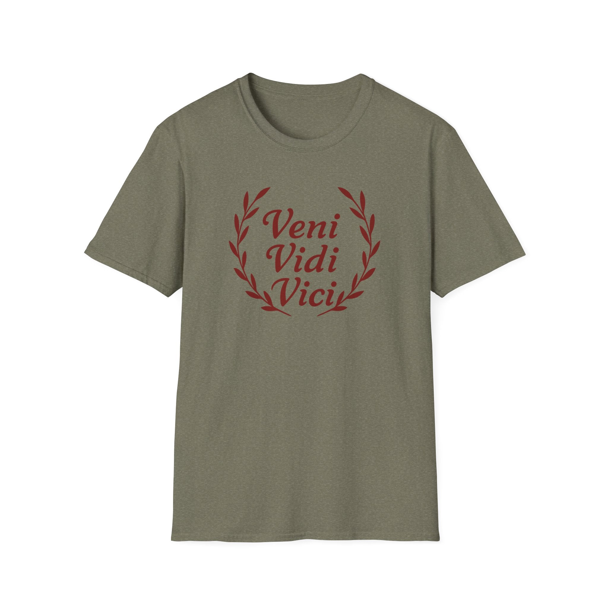 Veni Vidi Vici Red Design Softstyle T-Shirt