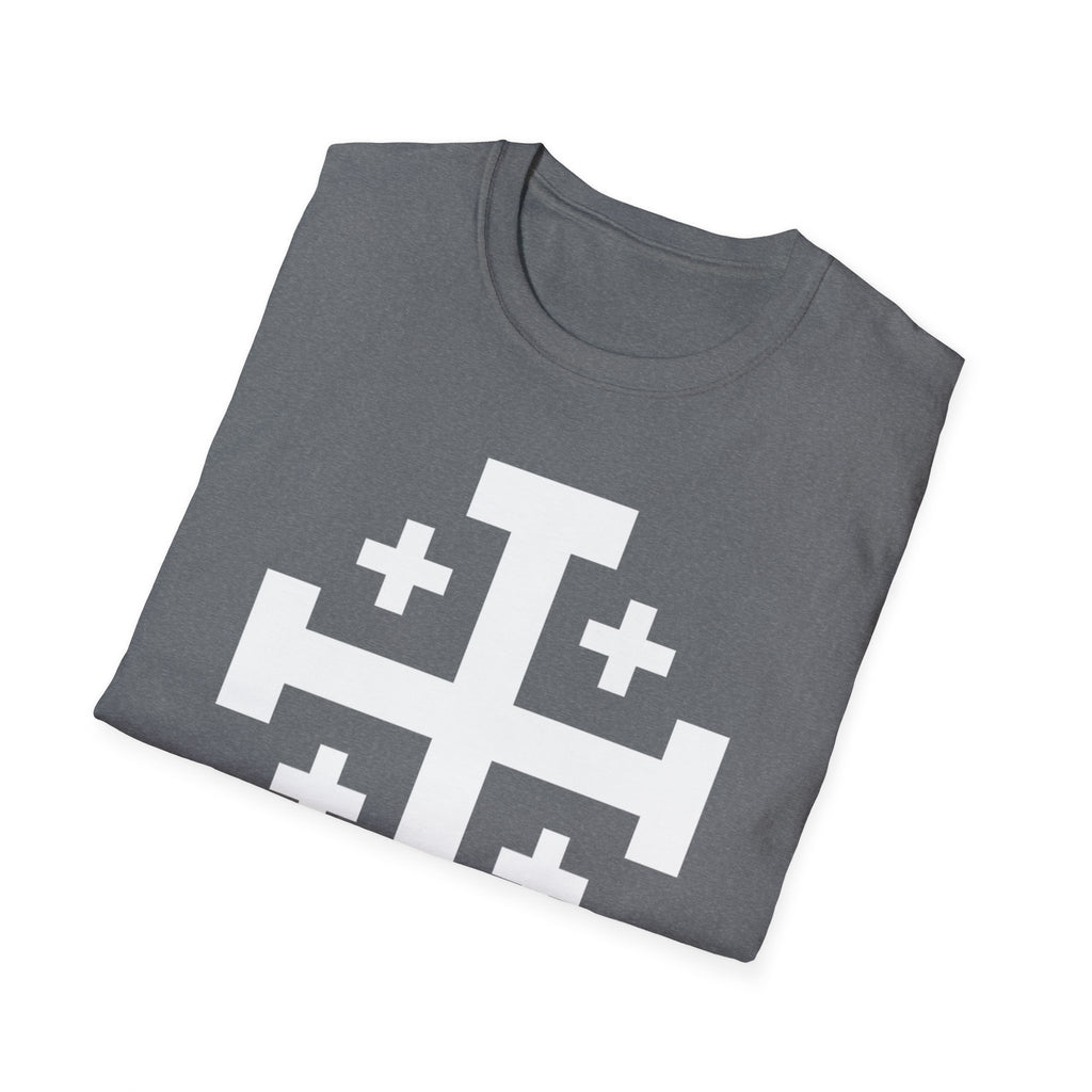 Cross of Jerusalem White Design Softstyle T-Shirt