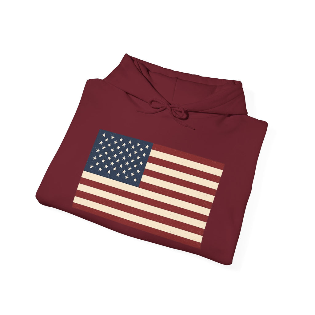 American Flag Pull Over Hoodie Sweatshirt