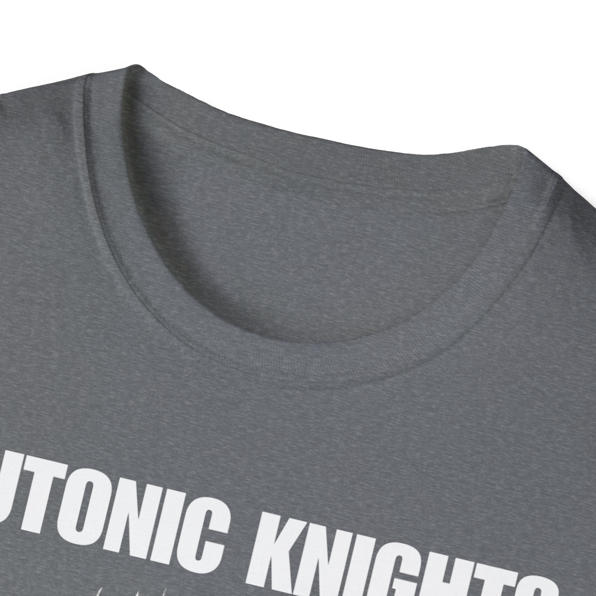 Teutonic Knights Front and Back White Teutonic Cross Graphic Softstyle Cotton Shirt T-Shirt
