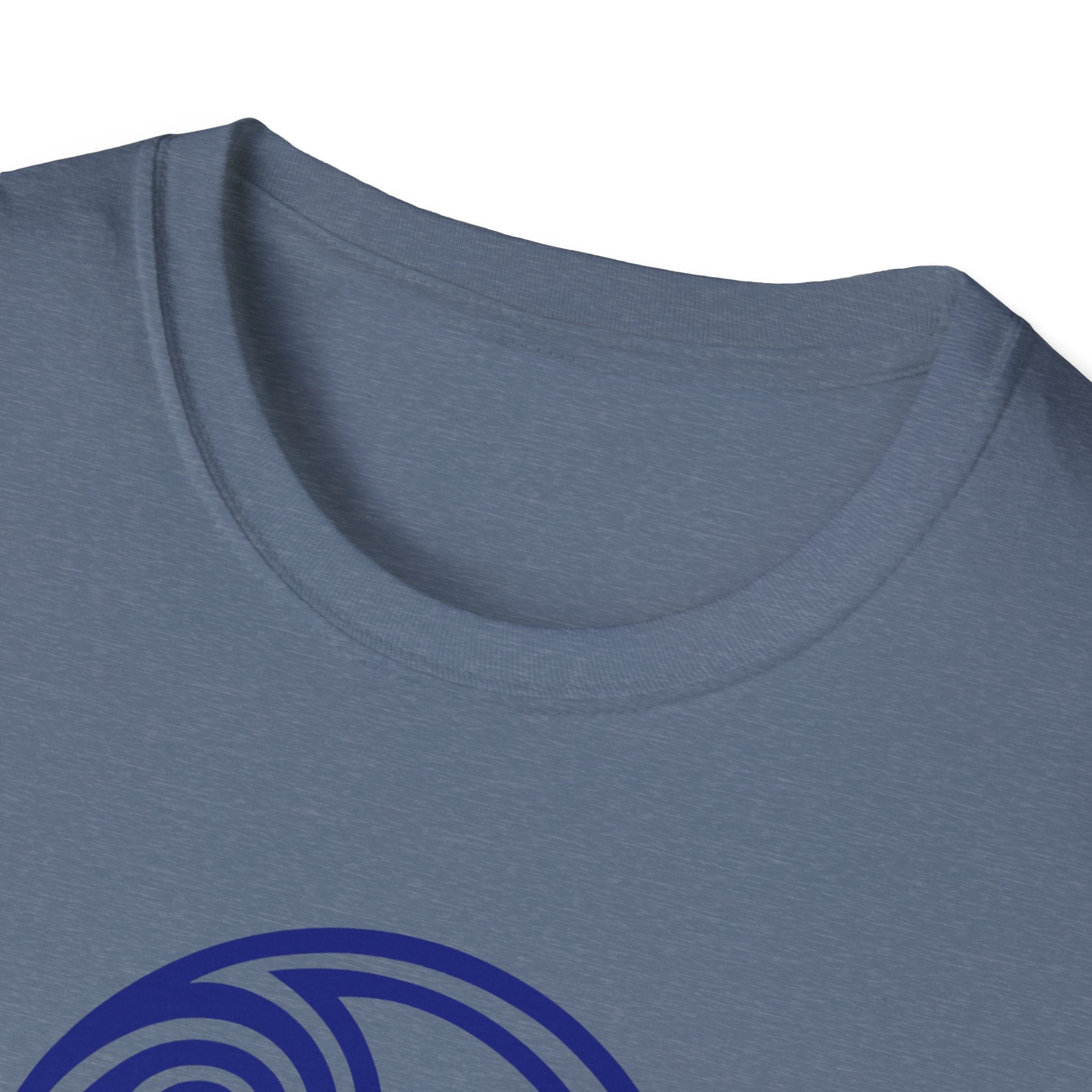 Celtic Spiral Triskele Trinity Symbol Blue Softstyle T-Shirt