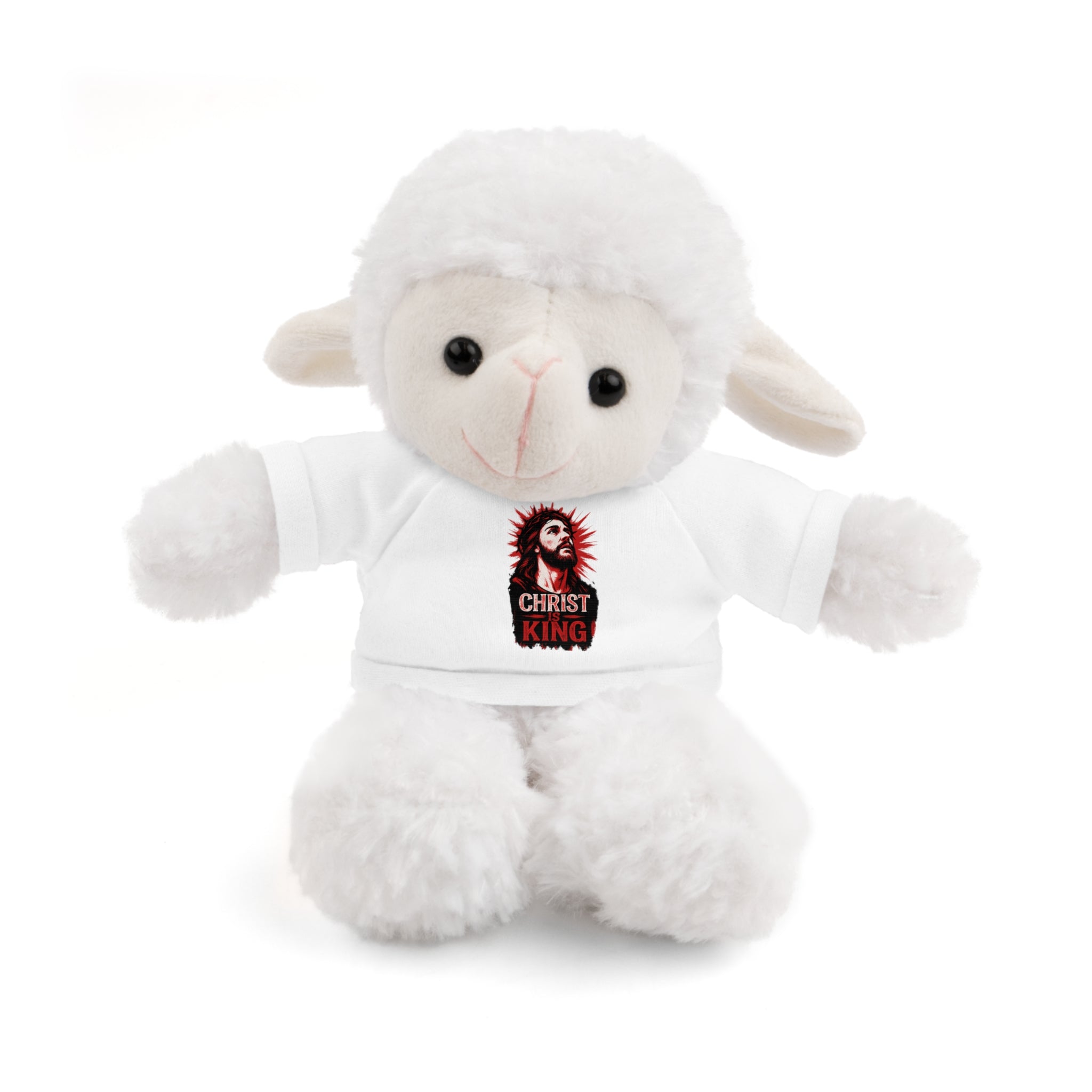 Christ is King Cute Stuffed Animal Tee Bear, Plush Bear with Shirt