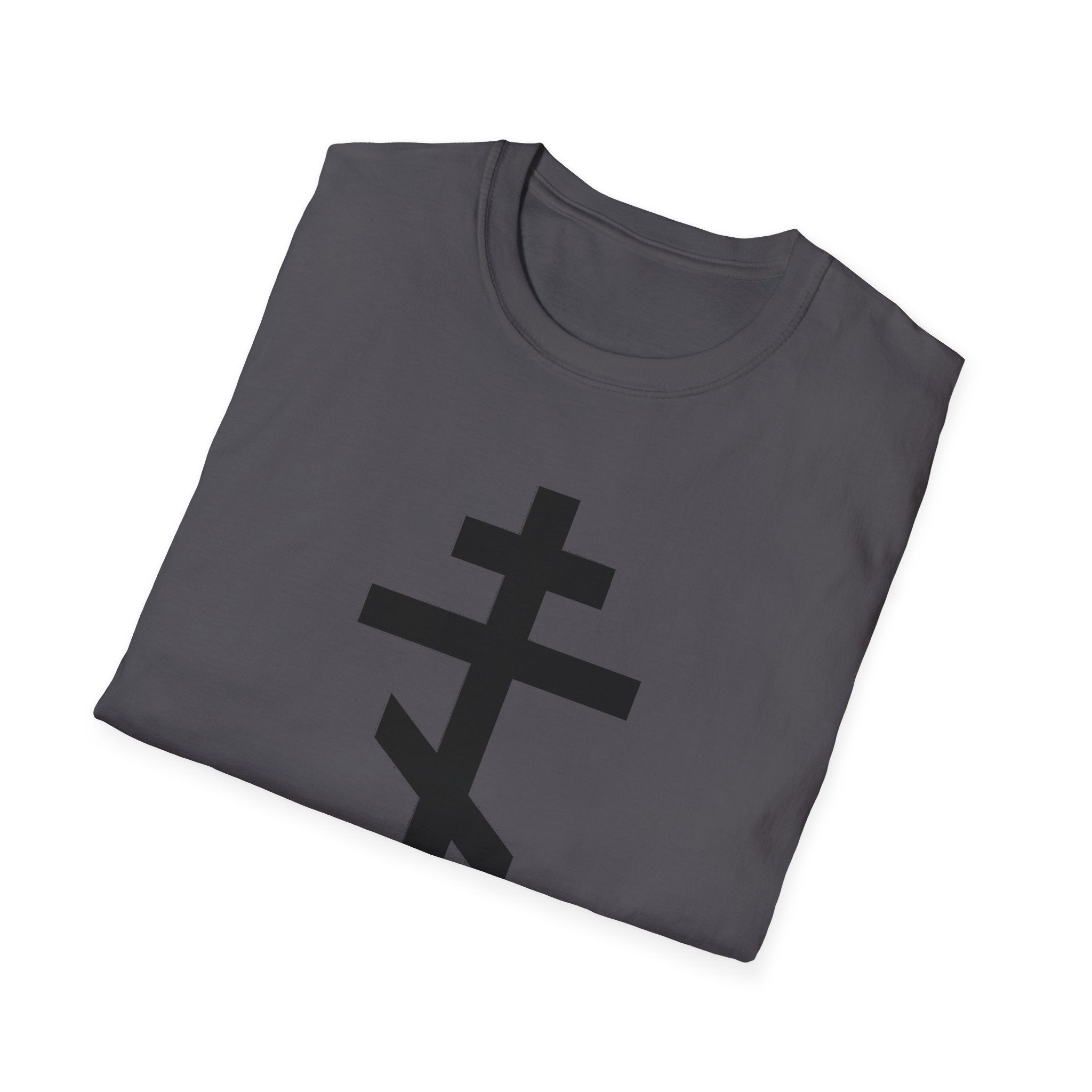 Crucifix Black Unisex Cotton Softstyle T-Shirt