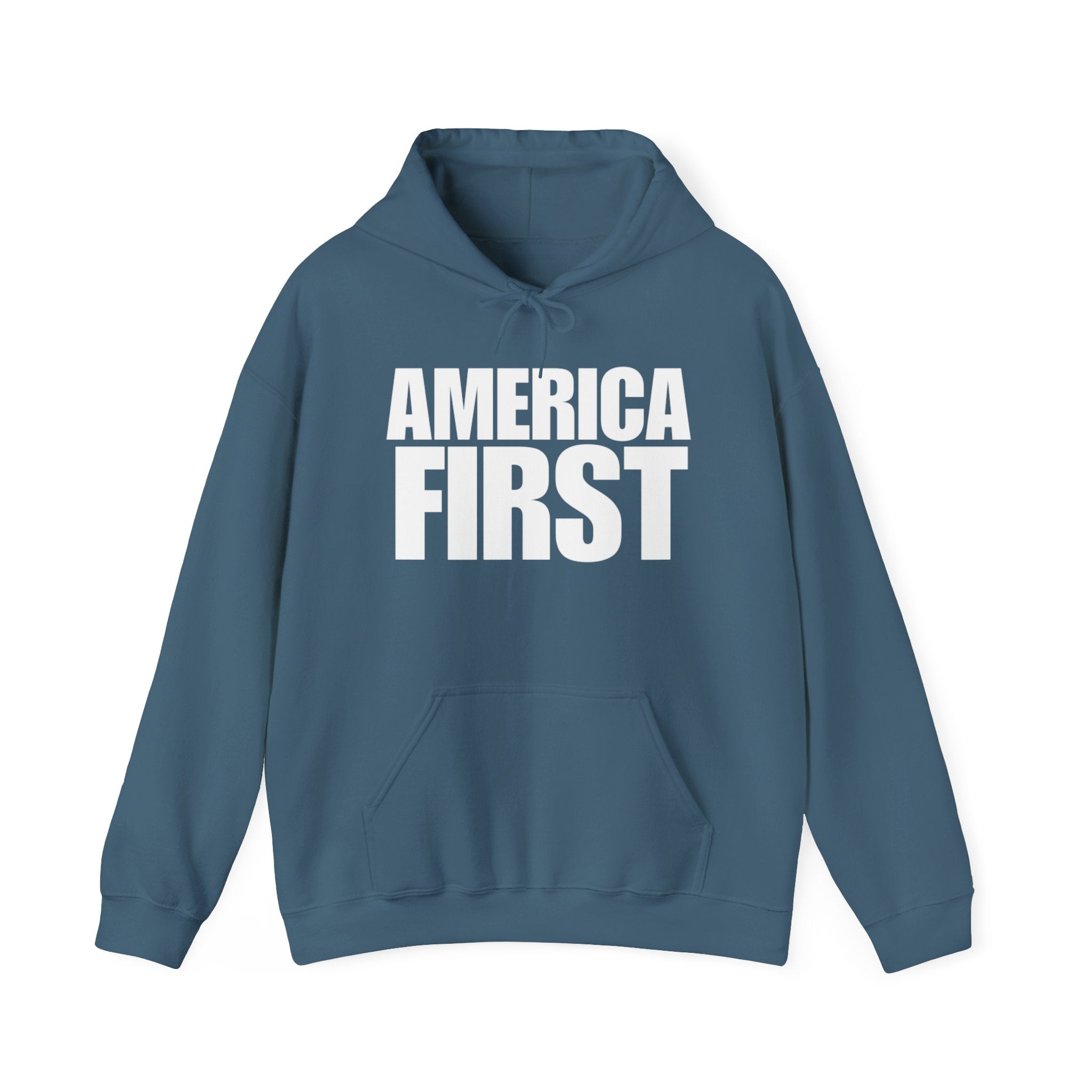 America First Pull Over Hoodie Sweatshirt