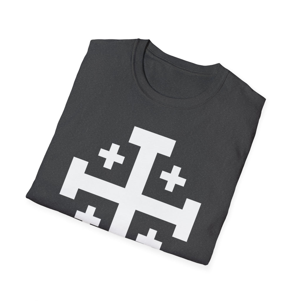 Cross of Jerusalem White Design Softstyle T-Shirt