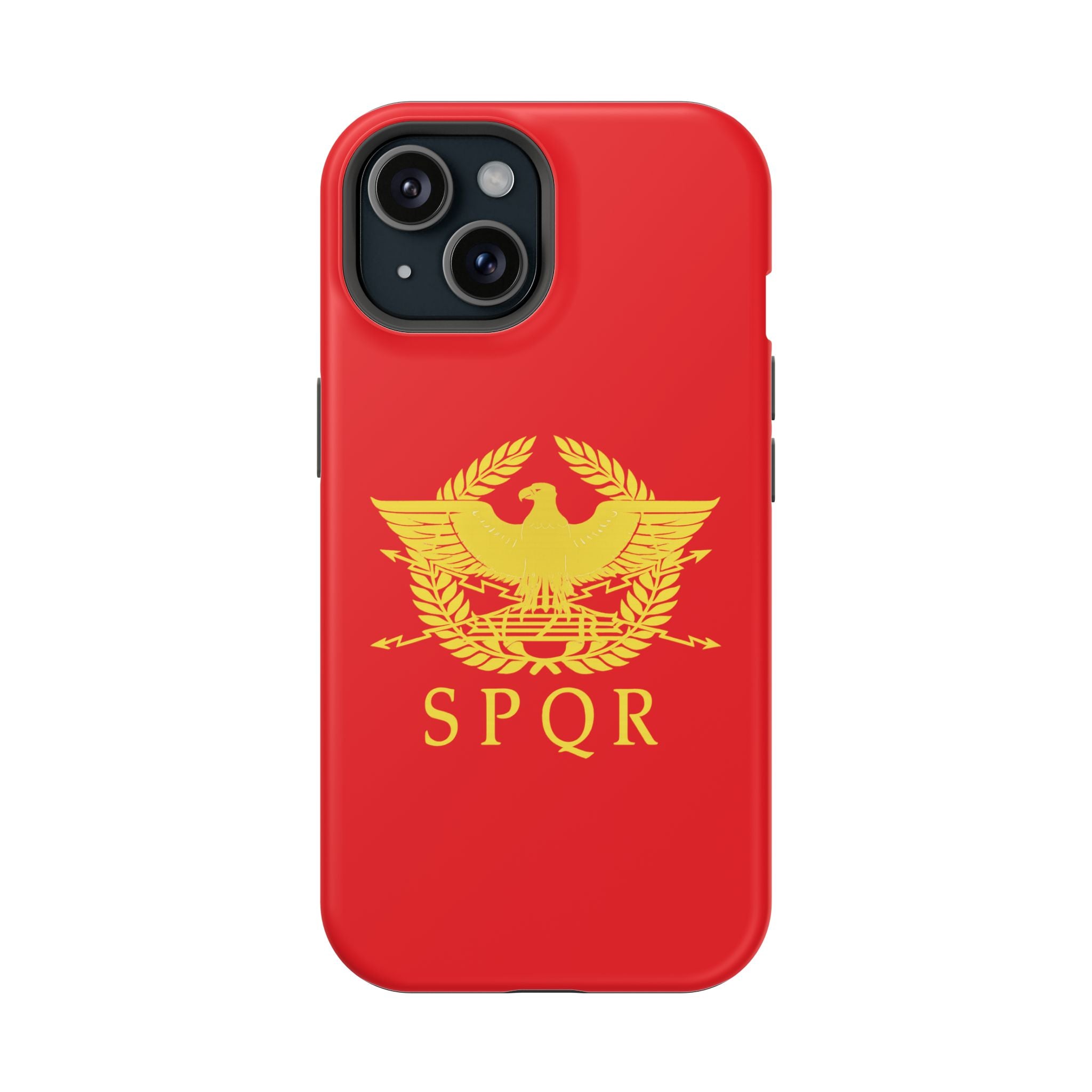 SPQR Gold Roman Eagle Symbol Red Magnetic Impact-Resistant Cases