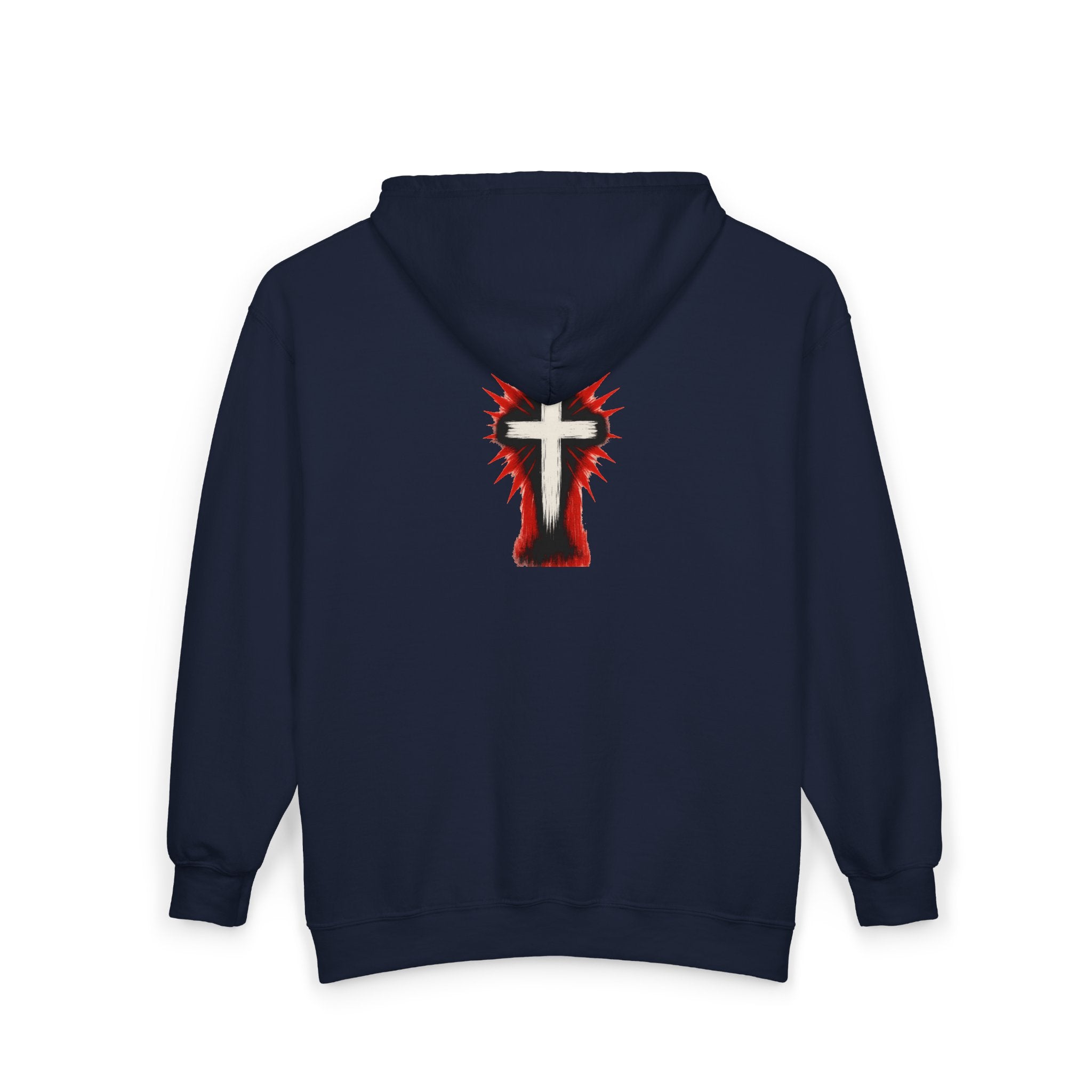Front and Back Christ is King Zip-Up Hoodie, Christ is King Design Sweatshirt