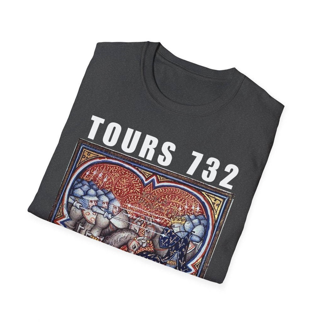 Battle of Tours 732 Graphic Unisex T-Shirt, Medieval Painting Tee