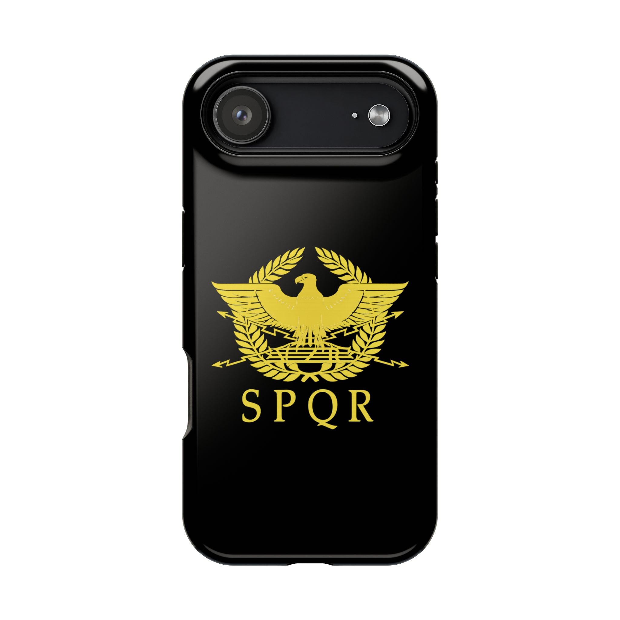 SPQR Gold Roman Eagle Symbol Black iPhone Magnetic Impact-Resistant Cases