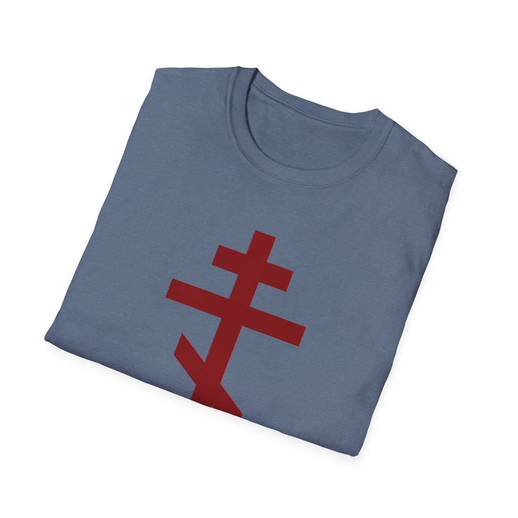 Crucifix Red Unisex Cotton Softstyle T-Shirt